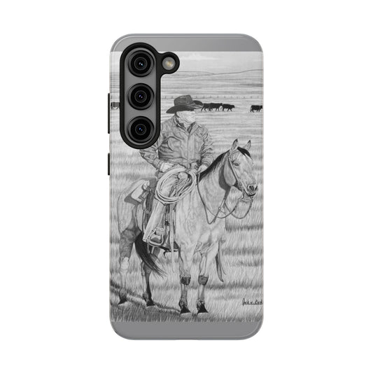 "The Passing Storm" Western Rodeo Phone Cases, Cowboy Design, Tough Protection, Gift for Him, Ranch Decor, Durable Style