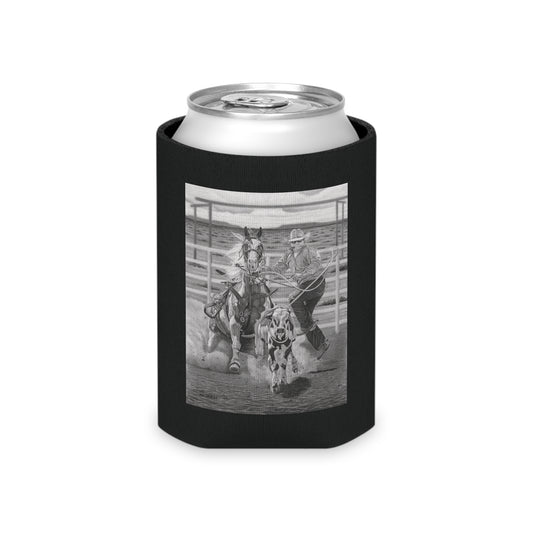 "Stone Cold Throw"  Rustic Cowboy Can Cooler, Western Beverage Sleeve, Outdoor Party Gear, Country-Themed Drink Holder, Ideal for BBQs & Tailgates