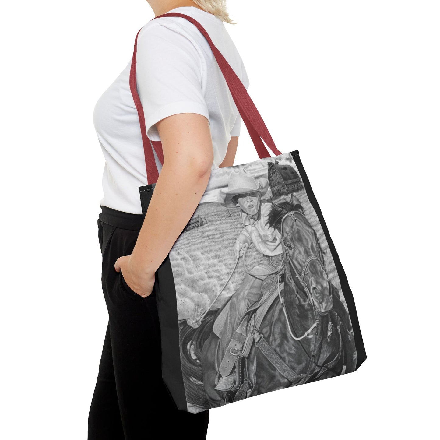 Tote Bag, Western Style Shopping Tote, Equestrian Gift, Farmhouse Decor, Horse Lover Accessory