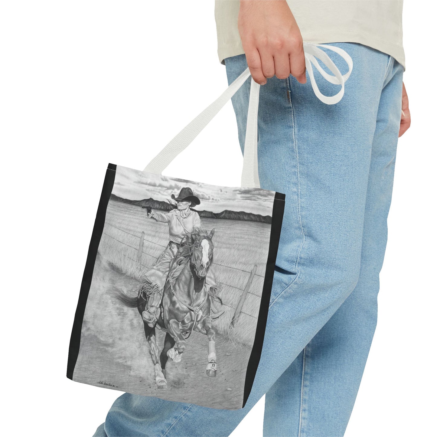 "Dangerous and Beutiful " Western Style Shopping Tote, Equestrian Gift, Farmhouse Decor, Horse Lover Accessory
