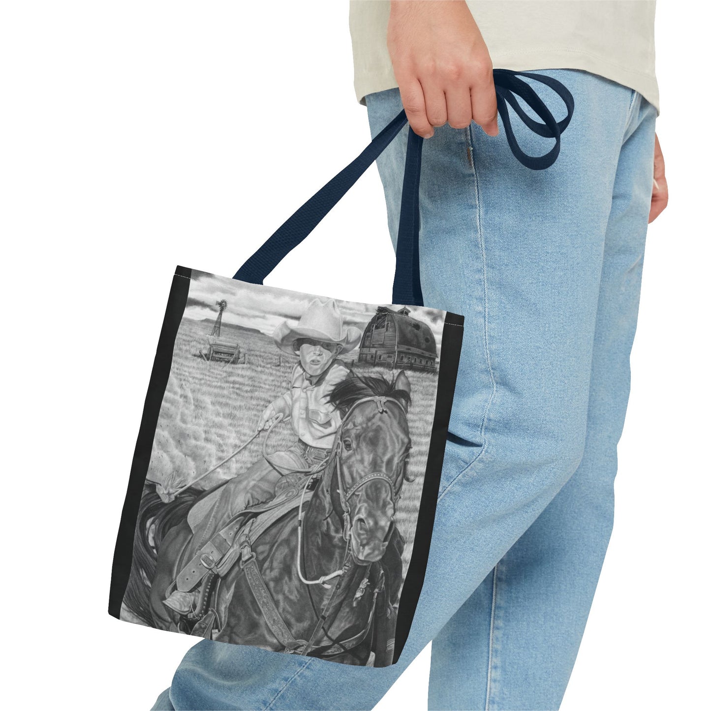 Tote Bag, Western Style Shopping Tote, Equestrian Gift, Farmhouse Decor, Horse Lover Accessory