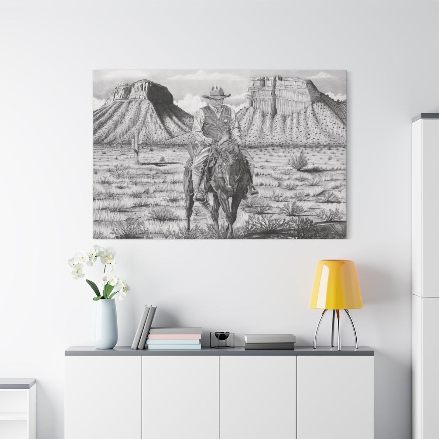 western art on canvas, home decor, farmhouse