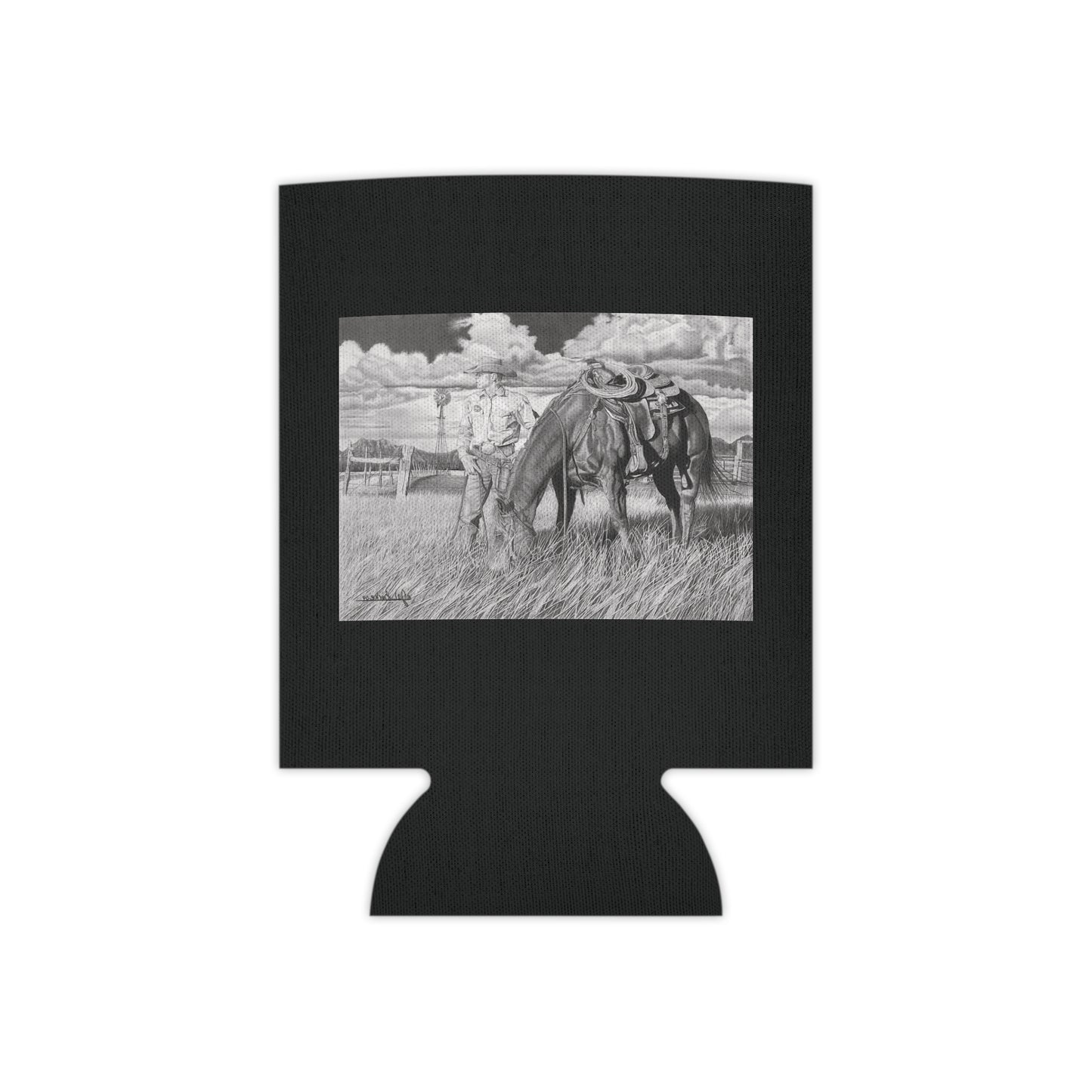 Young Cowboy Dream, Rustic Cowboy Can Cooler, Western Beverage Sleeve, Outdoor Party Gear, Country-Themed Drink Holder, Ideal for BBQs & Tailgates