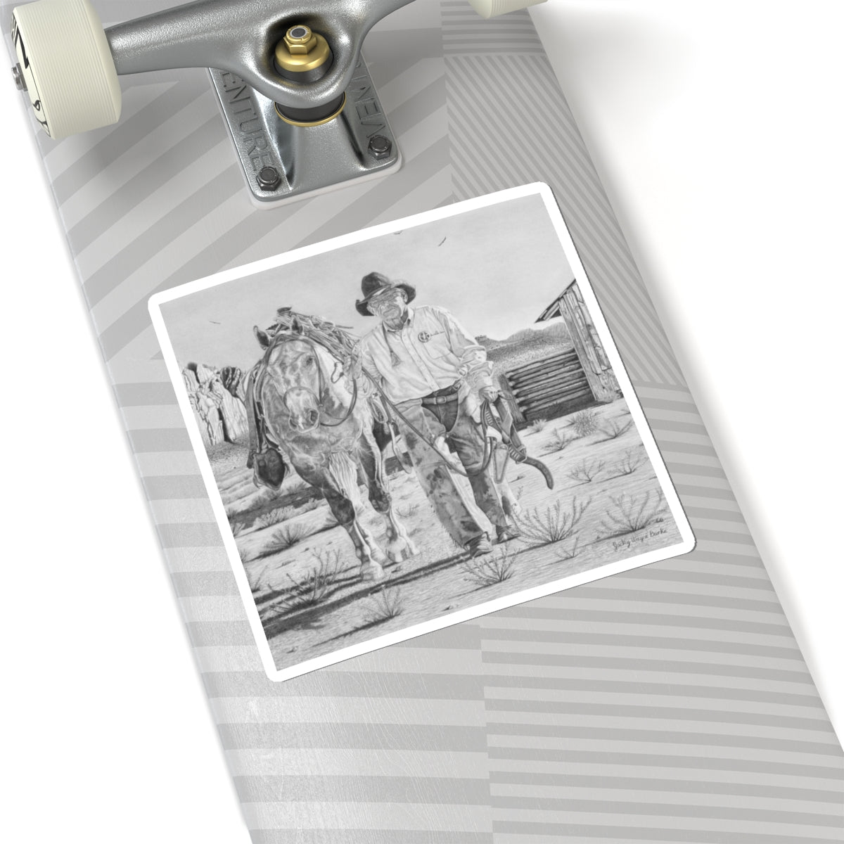 On the trail of outlaw Sticker — Eagle, Buffalo & Spirit Nature Kiss-Cut Decal