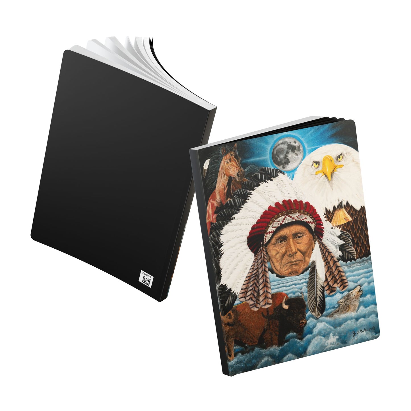 Softcover Journal, Notebook for Writing, Artistic Gift, Travel Journal, Eco-Friendly Stationery, Unique Artwork