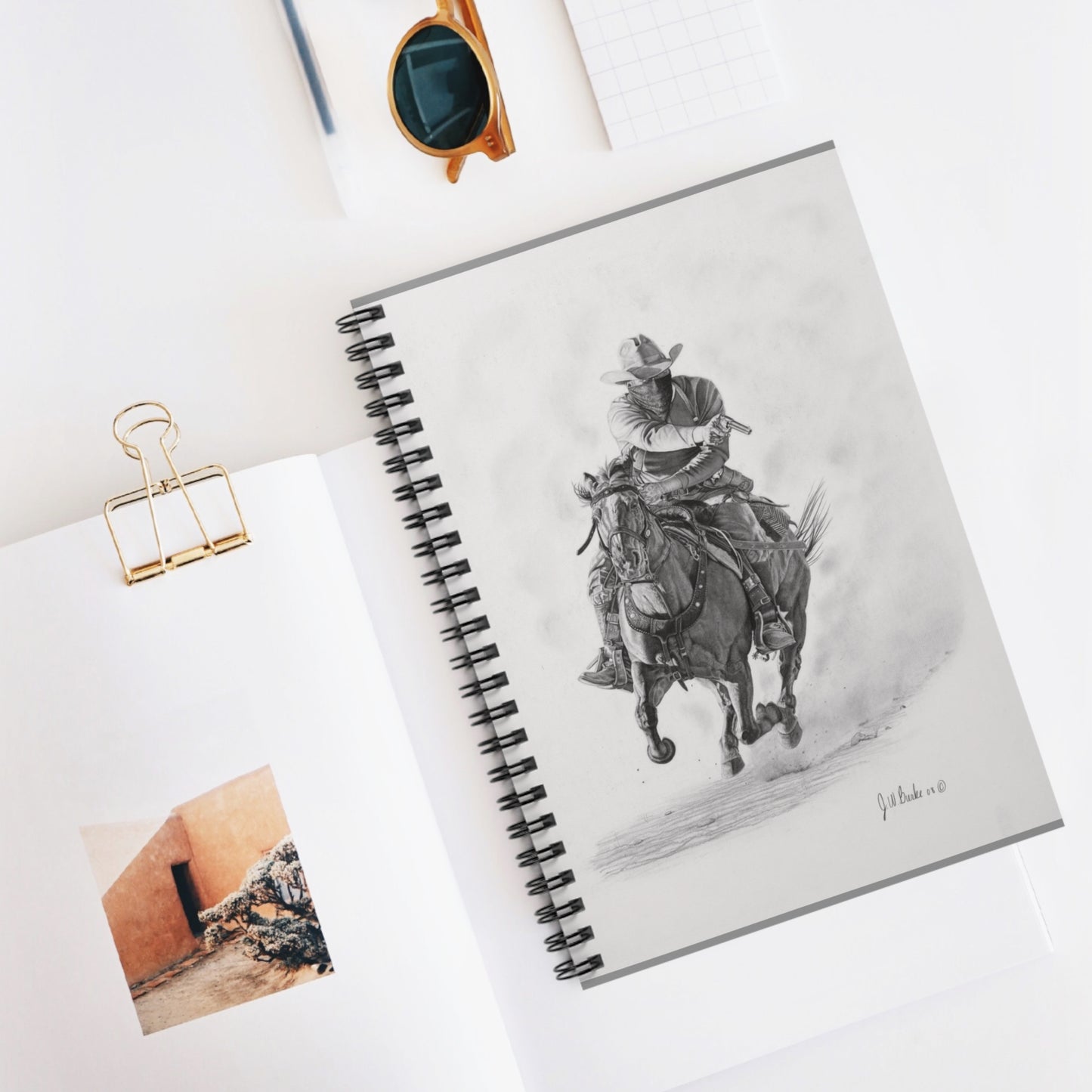 Spiral Notebook, Capturing the Spirit of the West, Journal for Equestrian Lovers, Western Art Gift, Cowpoke Writing Pad