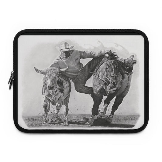 "Cowboy Life #1" Rustic Cowboy Laptop Sleeve, Western Cowpoke Case, Unique Gift for Ranch Lovers, Rodeo Accessories, Durable Tech Cover