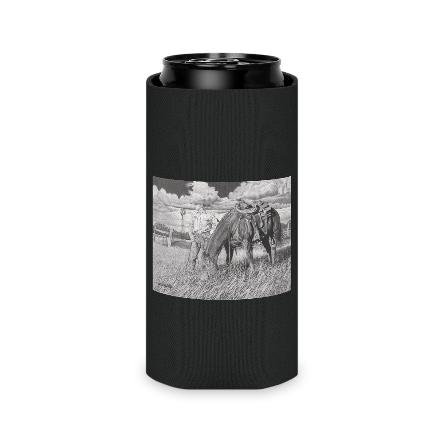 Young Cowboy Dream, Rustic Cowboy Can Cooler, Western Beverage Sleeve, Outdoor Party Gear, Country-Themed Drink Holder, Ideal for BBQs & Tailgates