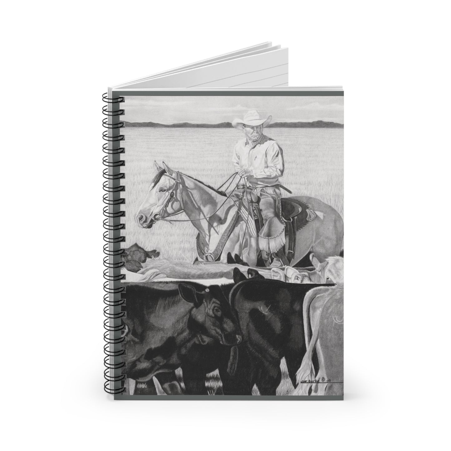 Spiral Notebook Capturing the Spirit of the West, Journal for Equestrian Lovers, Western Art Gift, Cowpoke Writing Pad
