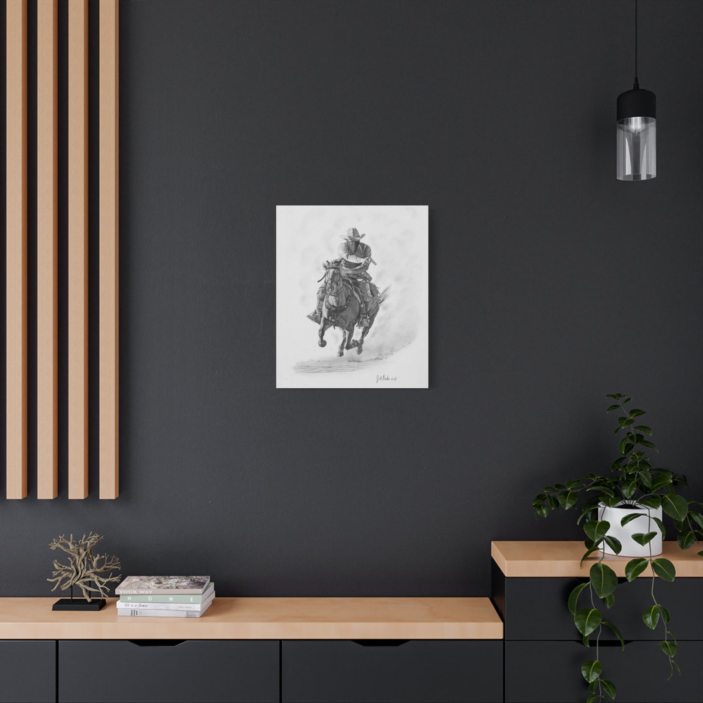 "Bandit " Western art on canvas