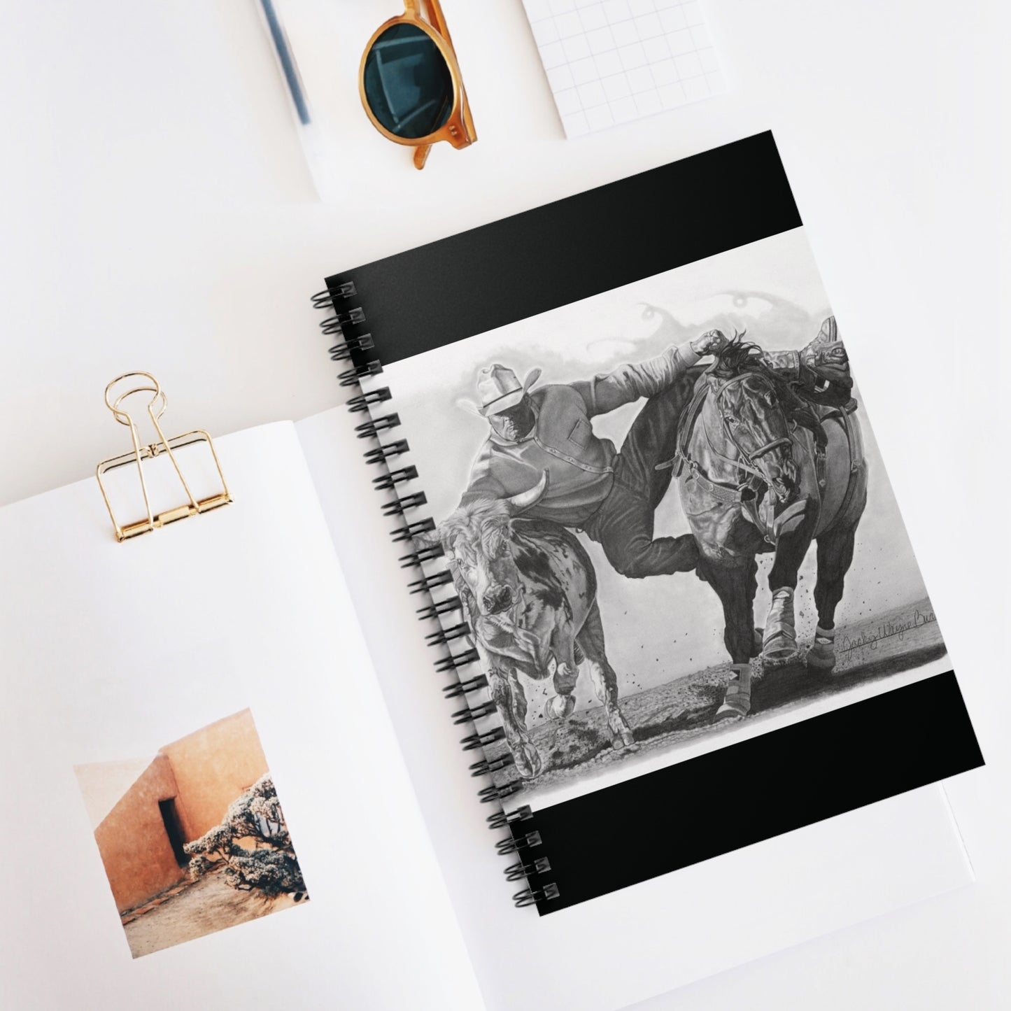 Notebook, Ruled Line Spiral Journal, western style