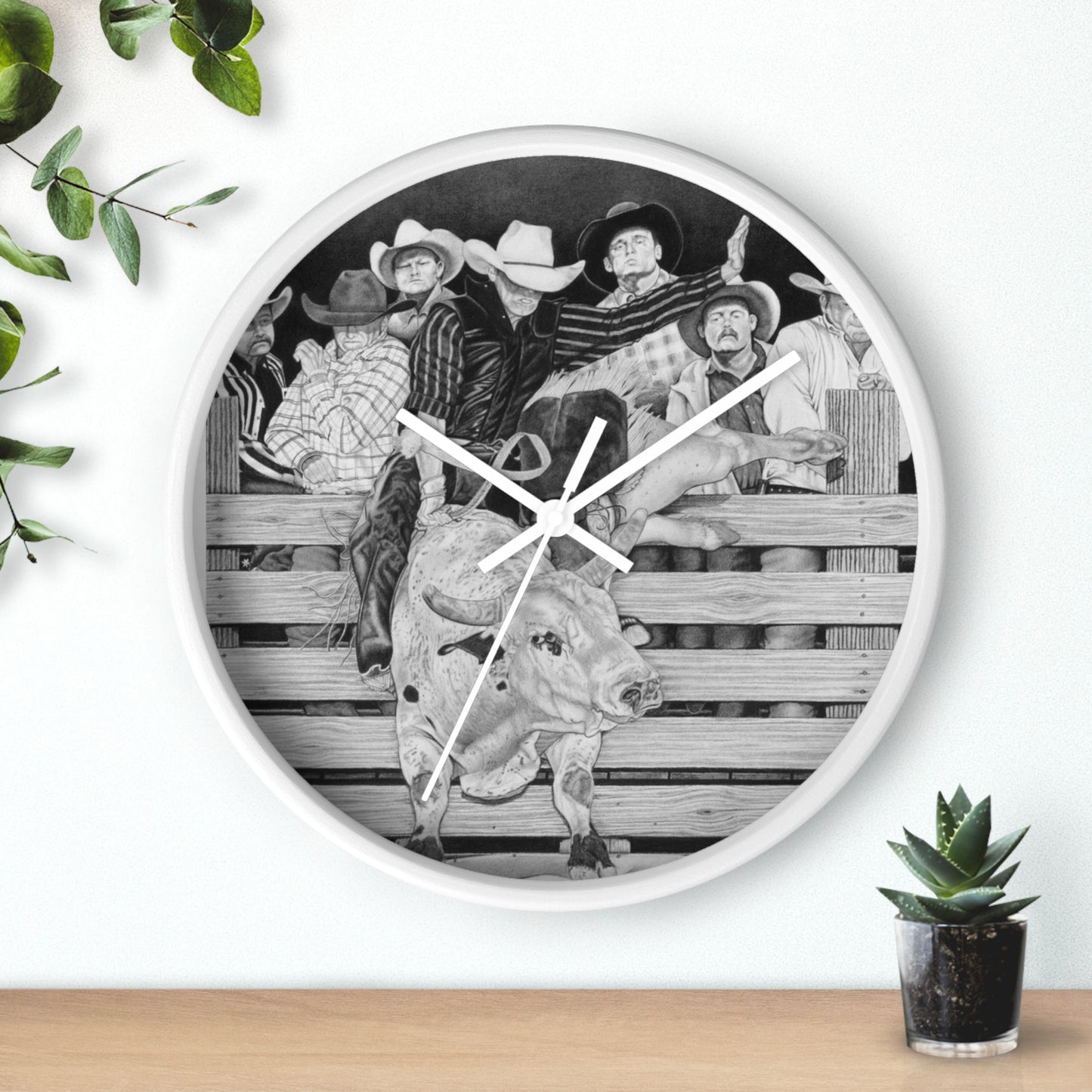 Wall Clock, Vintage Farmhouse Decor, Western Theme Timepiece, Country Home Accent, Horse Lover Gift, Unique Wall Art