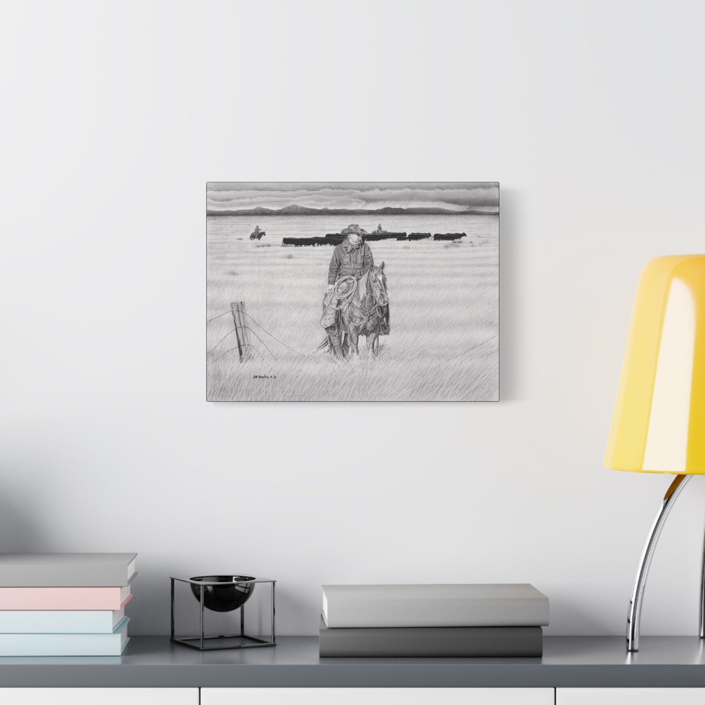 western art on canvas, home decor, farmhouse