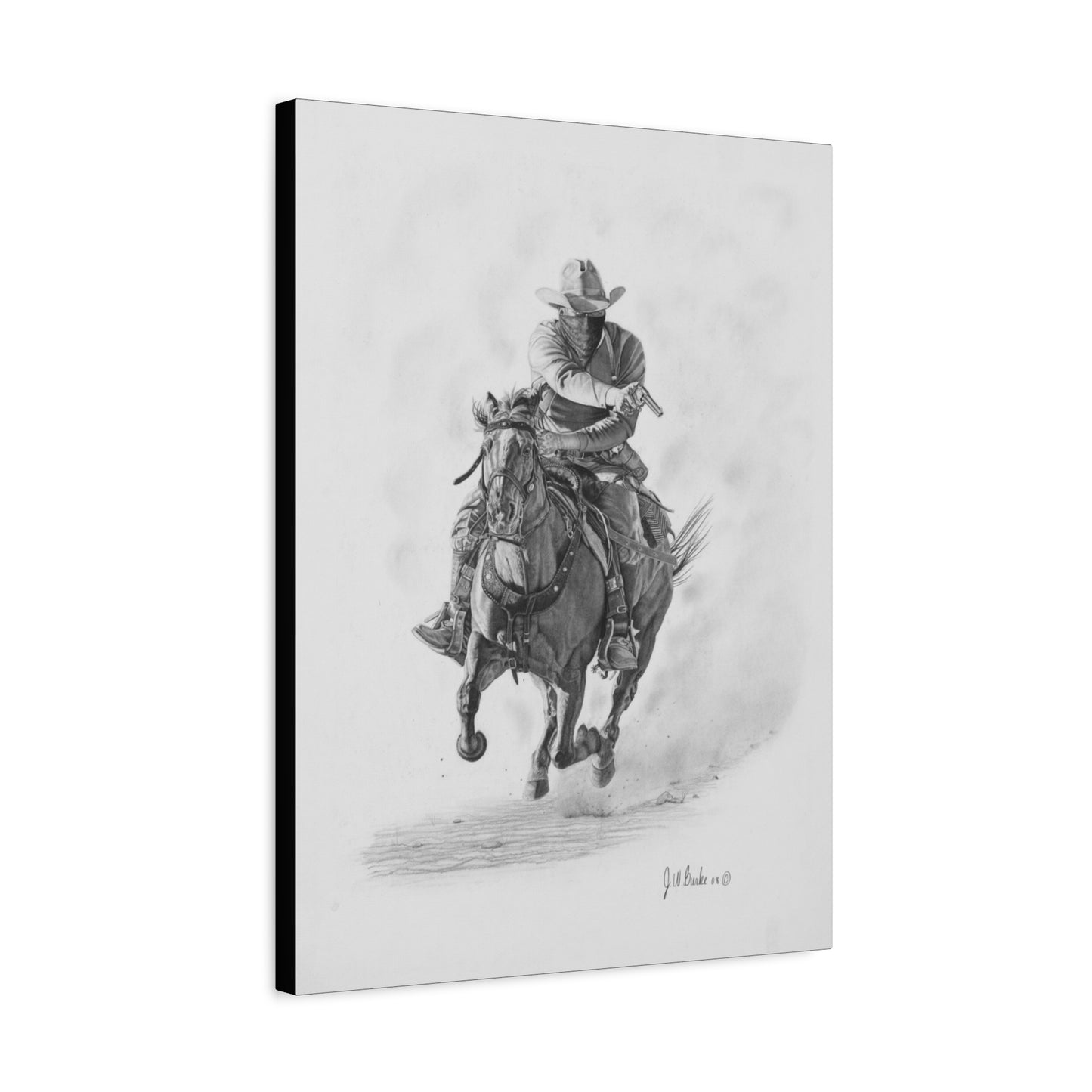 "Bandit " Western art on canvas