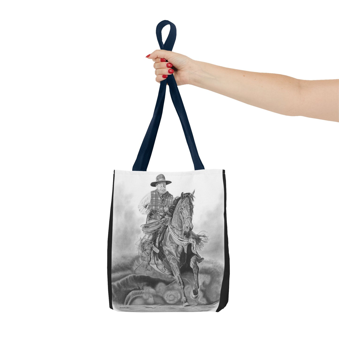 "Trouble  Up Ahead" Tote Bag, Western Style Shopping Tote, Equestrian Gift, Farmhouse Decor, Horse Lover Accessory