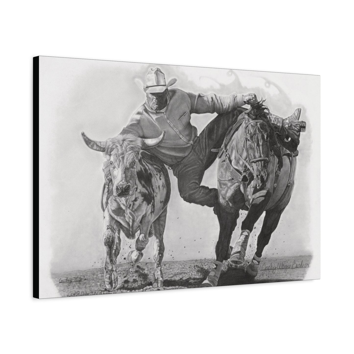 "Cowboy Life # 1 " western art on canvas.