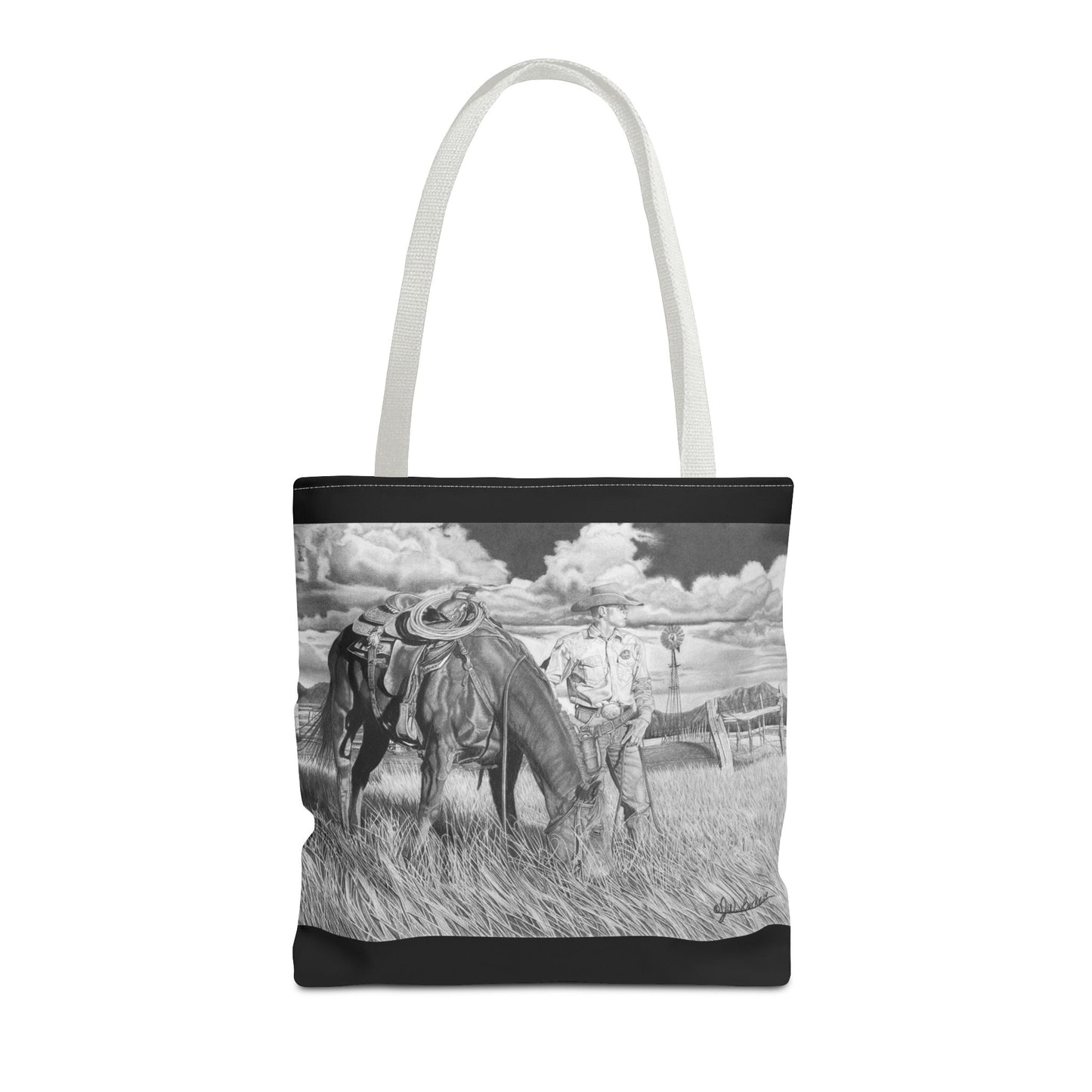 Young Cowboy Dream   Western Art Tote Bag