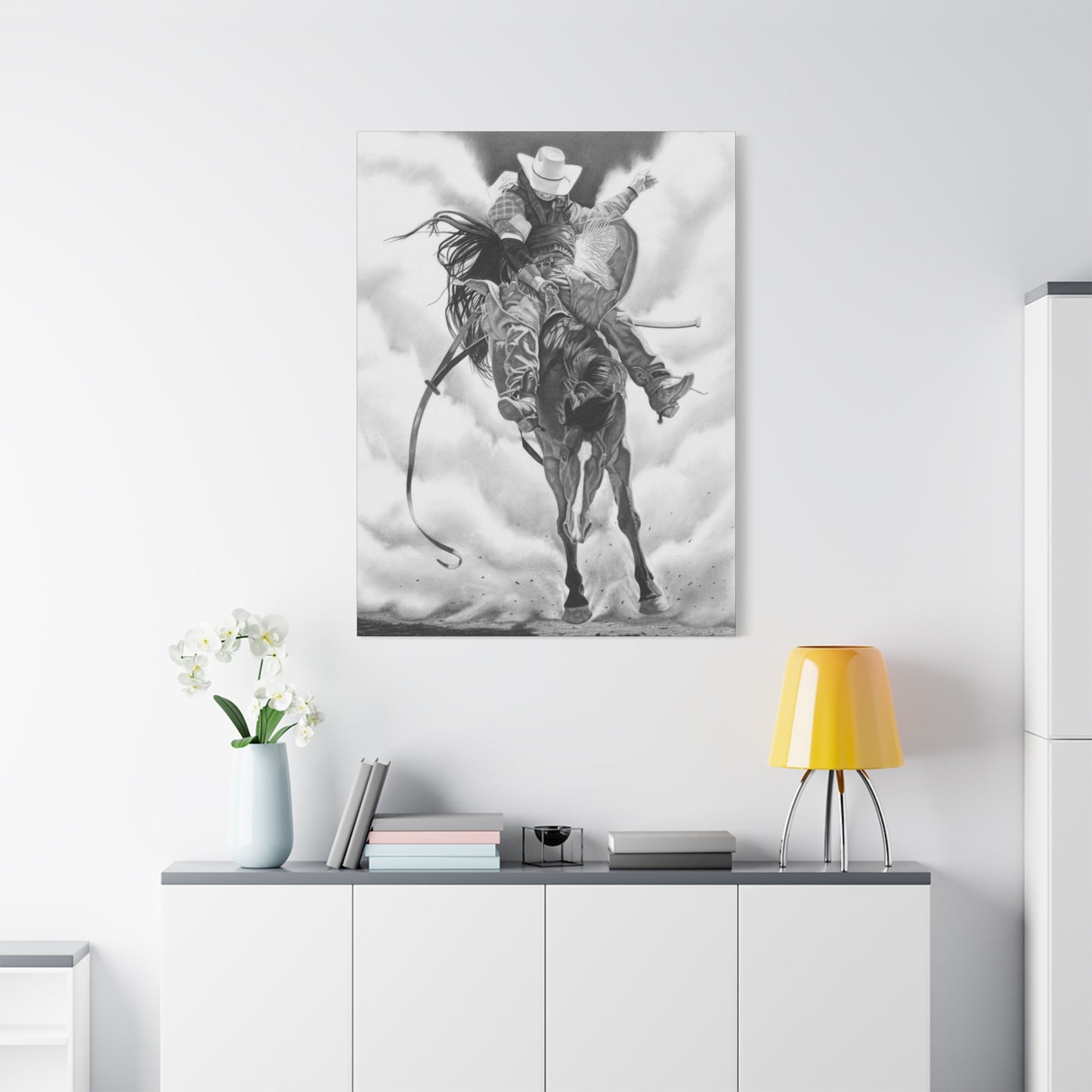 Art on canvas, western style, farmhouse