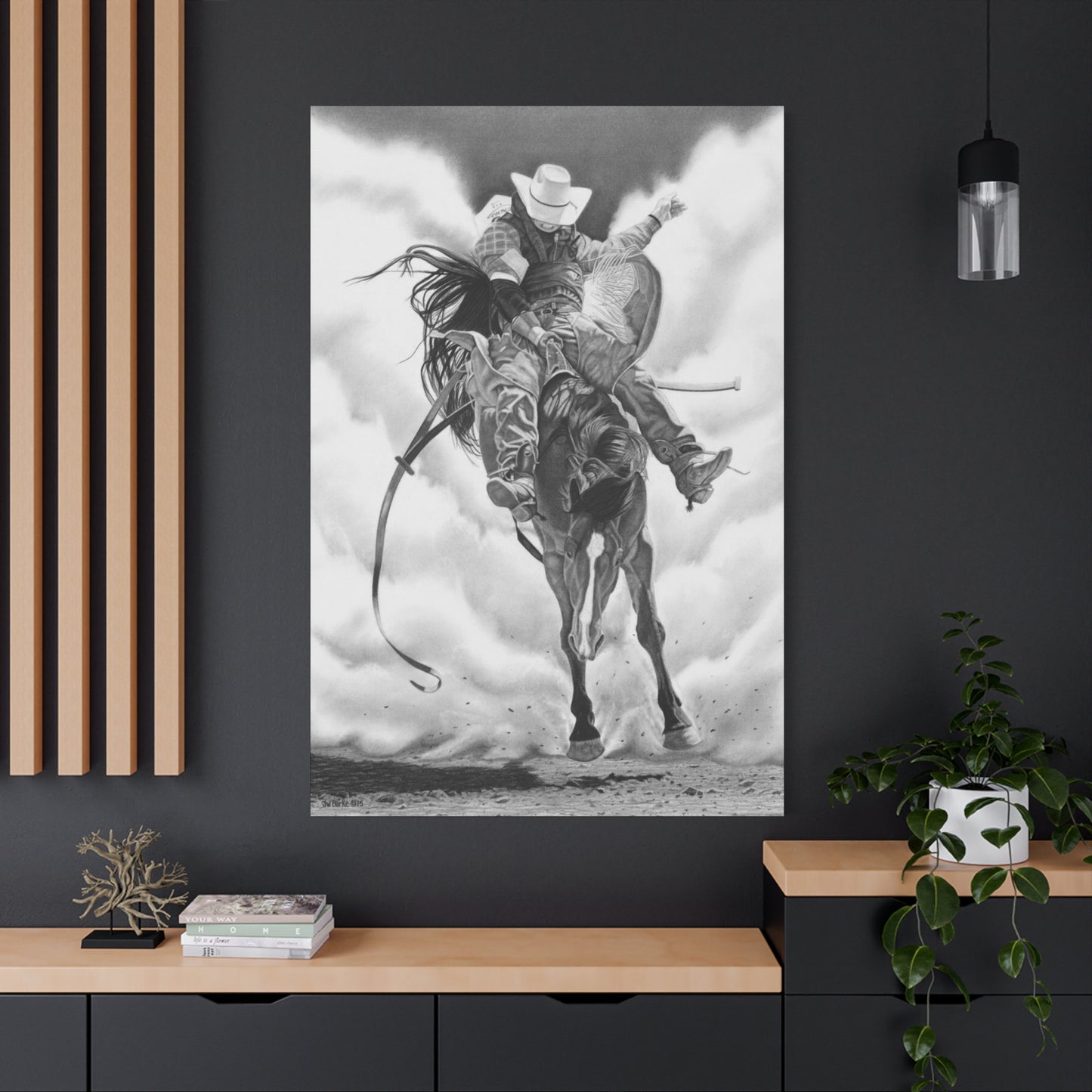 Art on canvas, western style, farmhouse