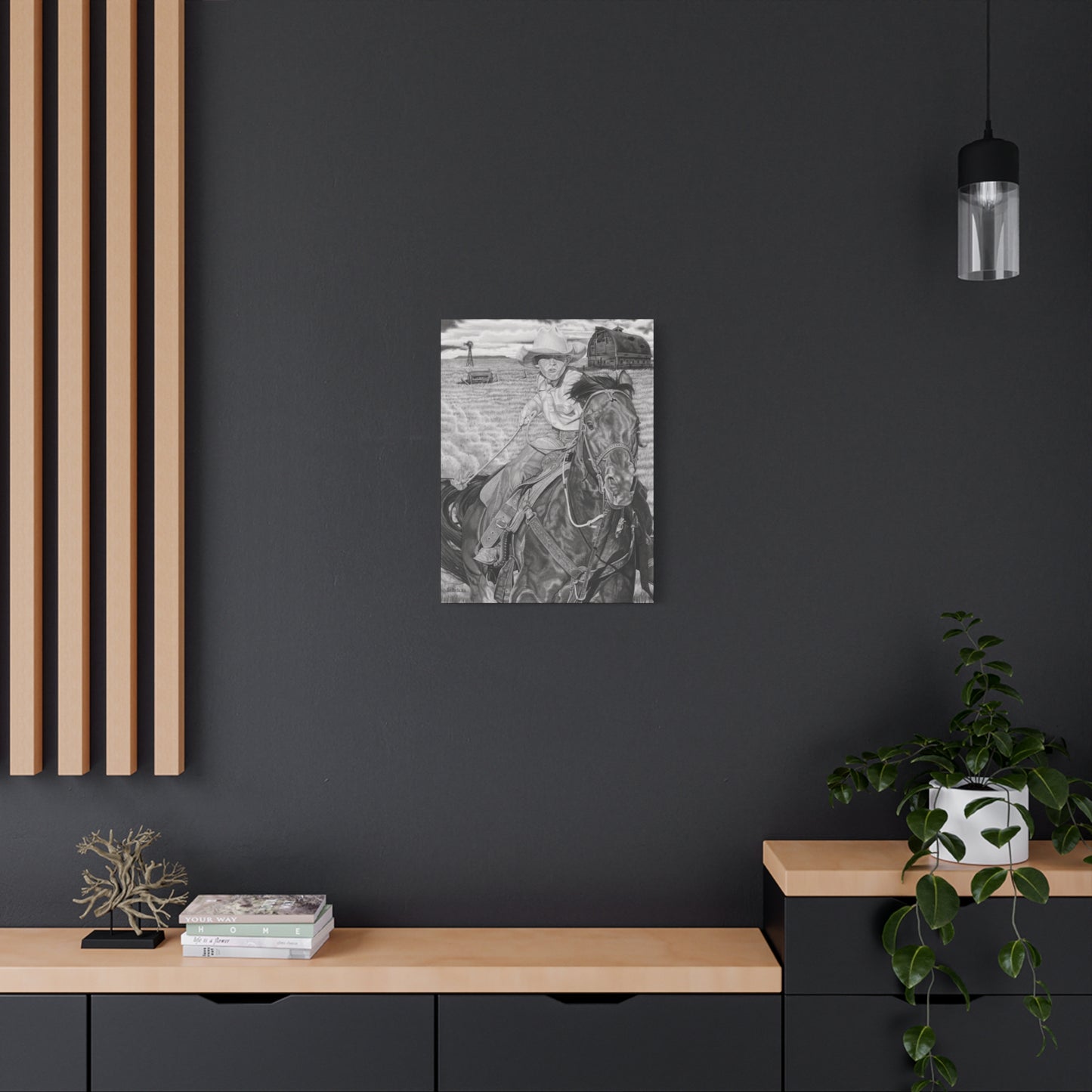 western art on canvas, home decor, farmhouse