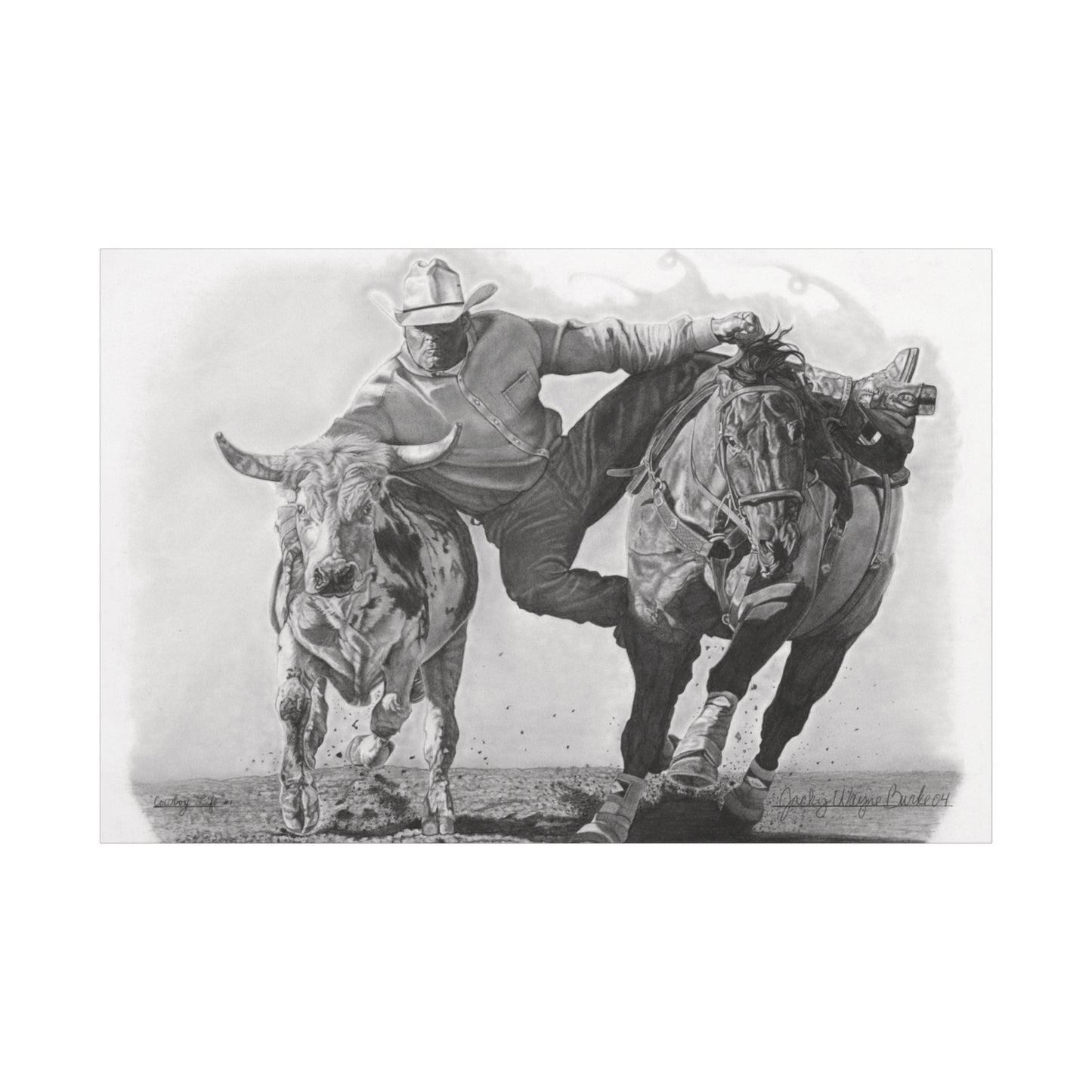 "Cowboy Life # 1 " western art on canvas.