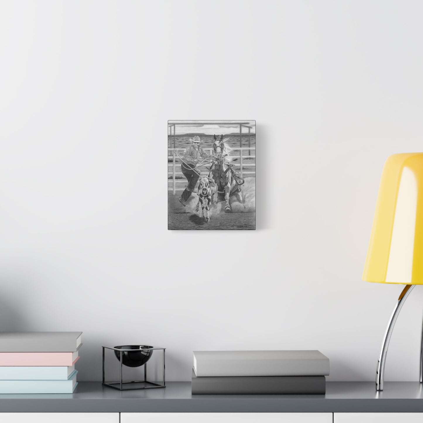 Western Artwork on canvas, farmhouse