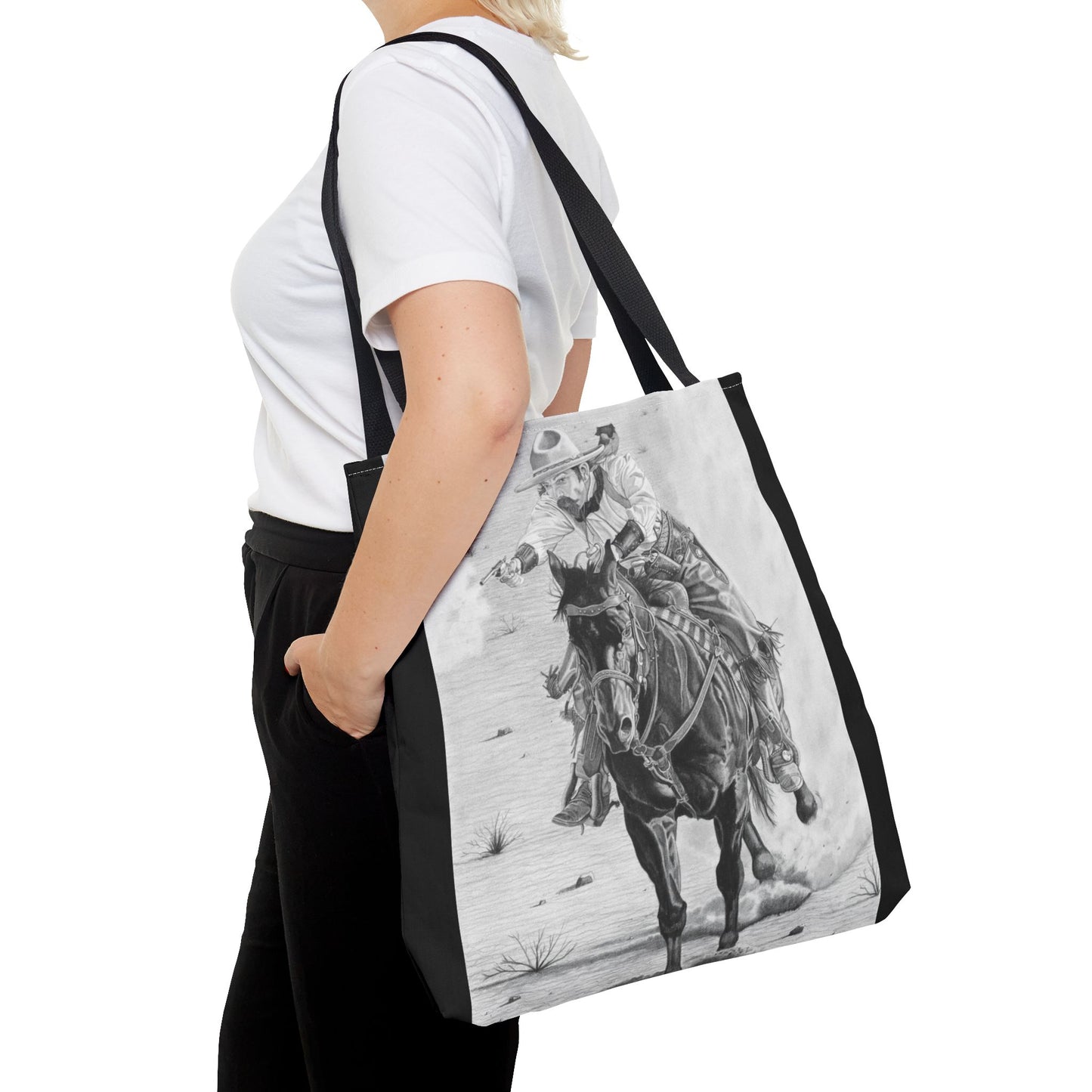 "Wild Bill Rides Again " Tote Bag, Western Style Shopping Tote, Equestrian Gift, Farmhouse Decor, Horse Lover Accessory