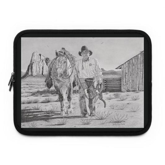 "On The Trail of Oulat" Rustic Cowboy Laptop Sleeve, Western Cowpoke Case, Unique Gift for Ranch Lovers, Rodeo Accessories, Durable Tech Cover
