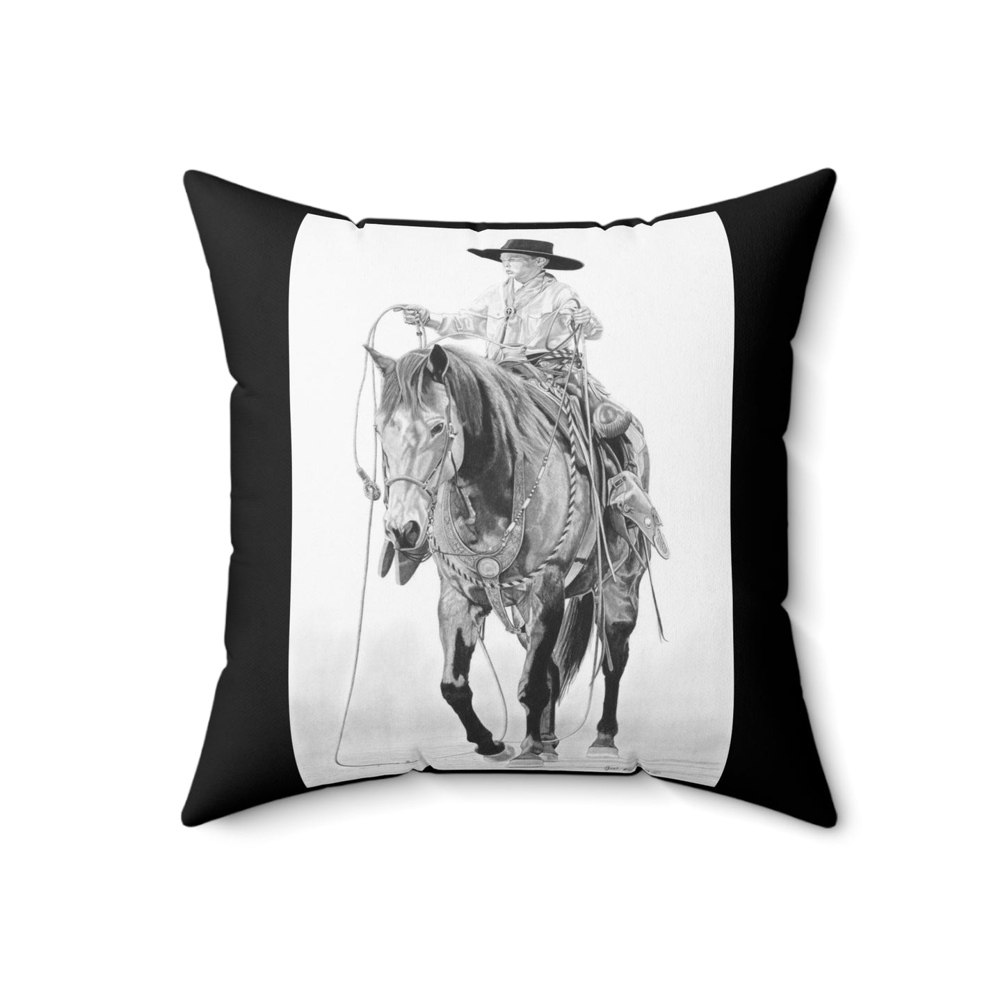 Young Cowboy  ,  Cowboy Decor Pillow, Western Home Accent, Farmhouse Throw Pillow, Gift for Horse Lovers, Country Style Cushion