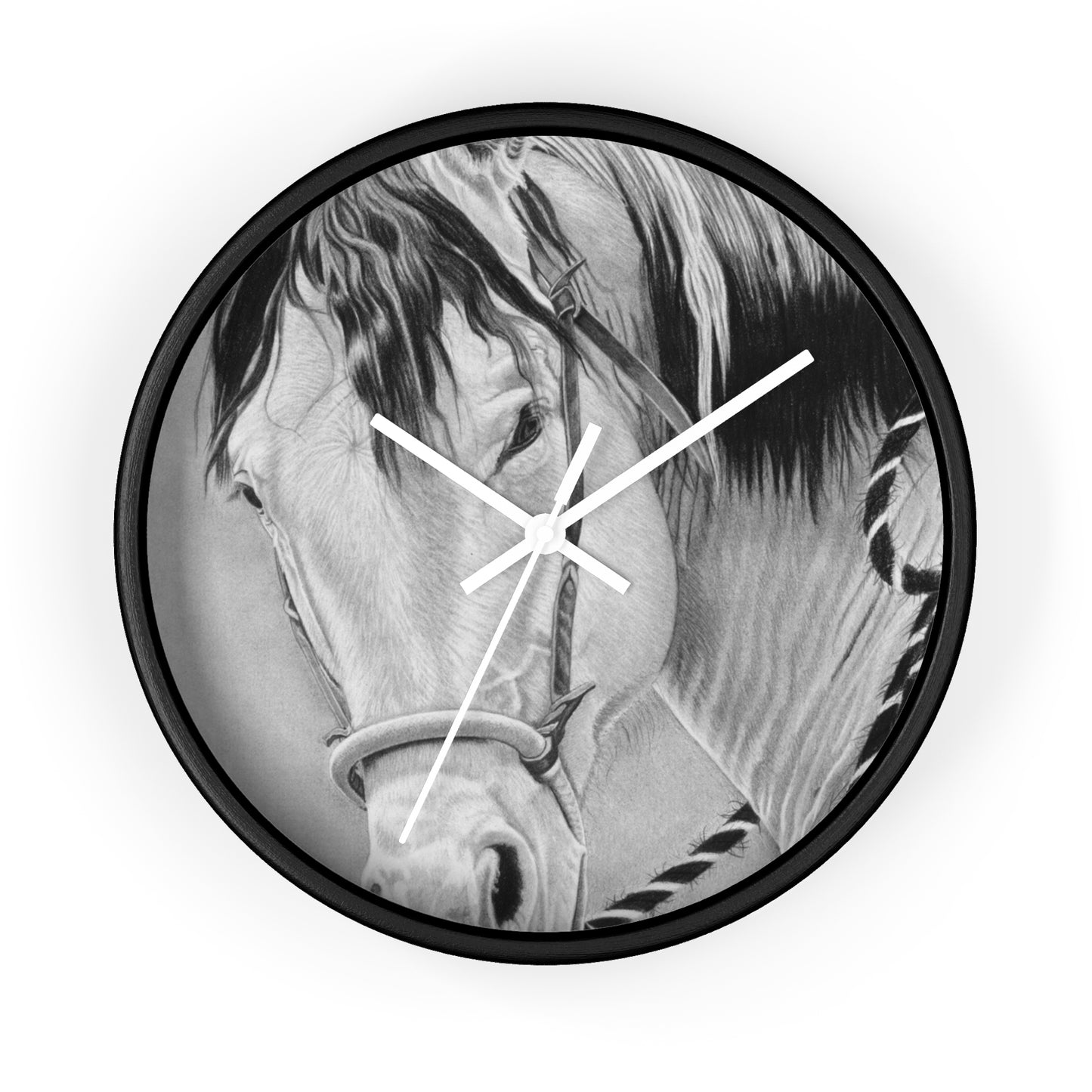Wall Clock - Vintage Farmhouse Decor, Western Theme Timepiece, Country Home Accent, Horse Lover Gift, Unique Wall Art