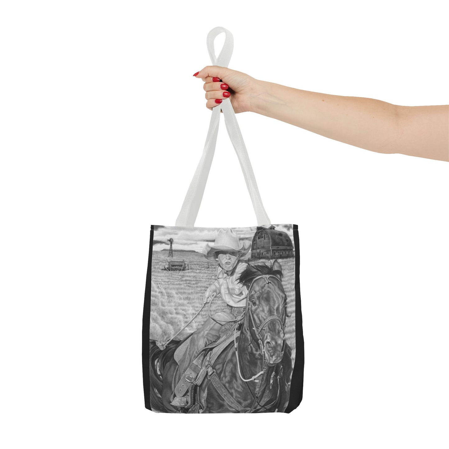 Tote Bag, Western Style Shopping Tote, Equestrian Gift, Farmhouse Decor, Horse Lover Accessory