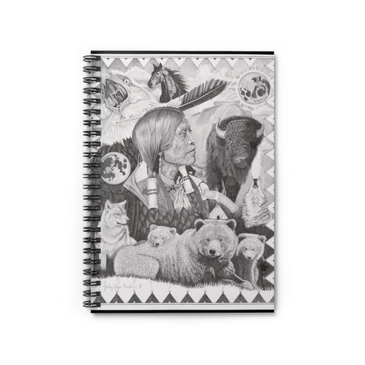 "Two Moon Apache Dream" Western Art Spiral Notebook