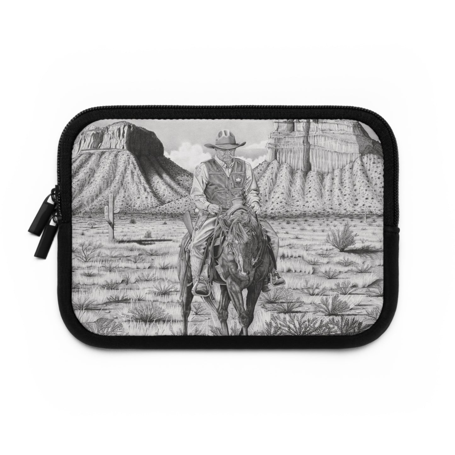 Laptop Sleeve, Western Cowpoke Case, Unique Gift for Ranch Lovers, Rodeo Accessories, Durable Tech Cover