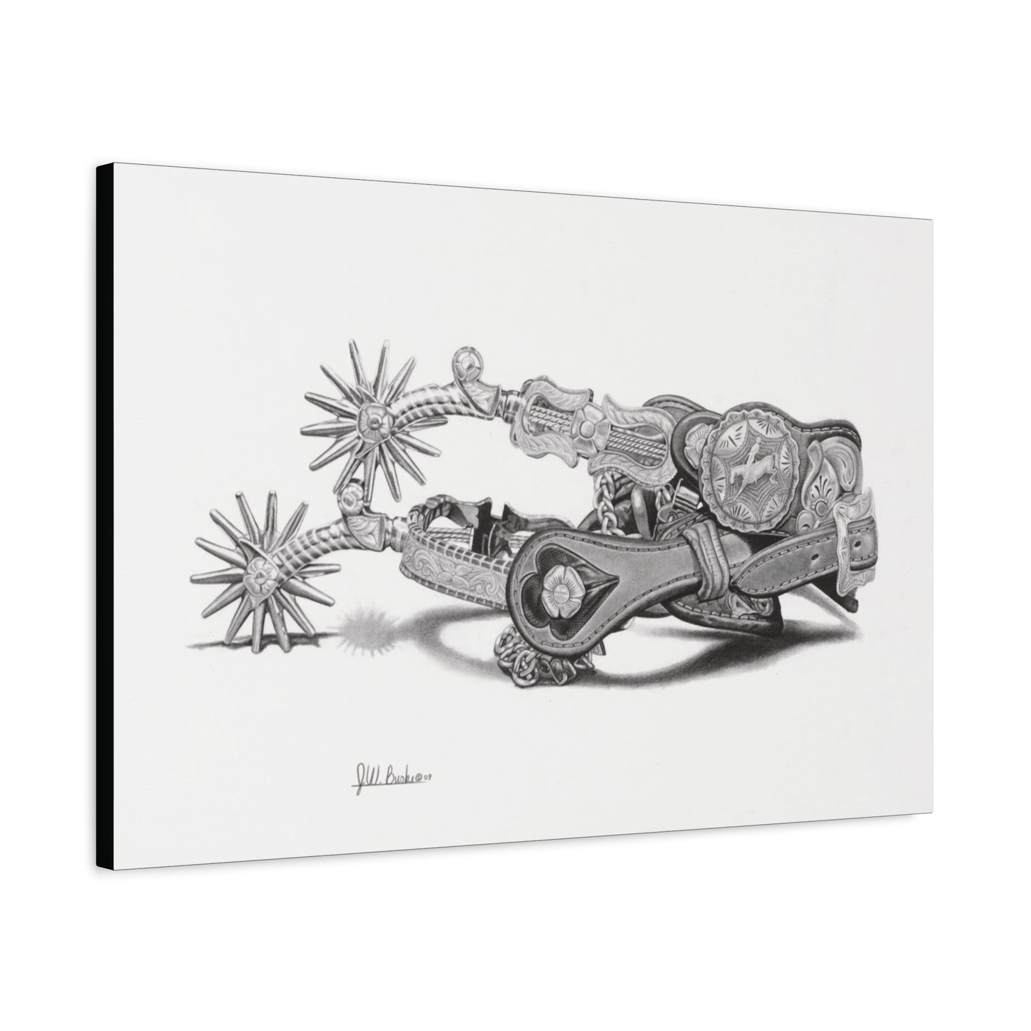 "Spurs " western art on canvas