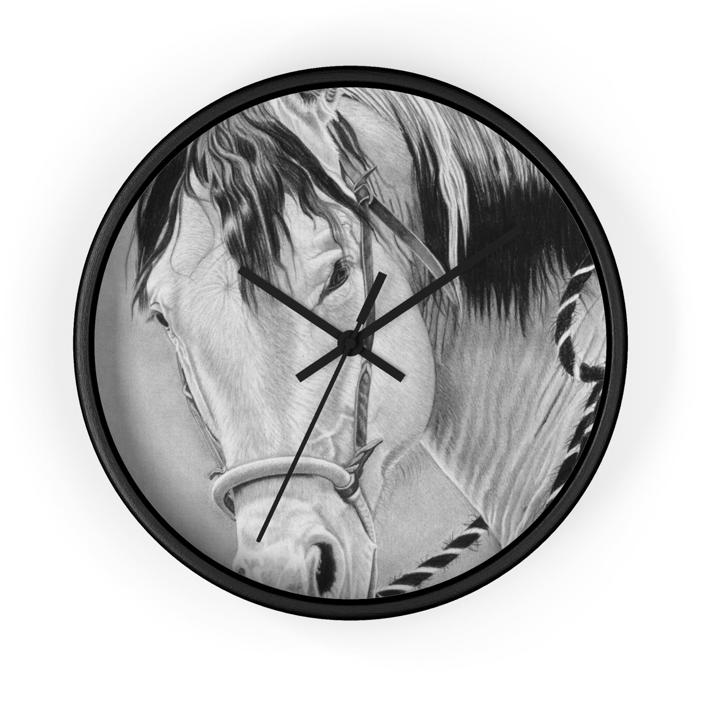 Wall Clock - Vintage Farmhouse Decor, Western Theme Timepiece, Country Home Accent, Horse Lover Gift, Unique Wall Art