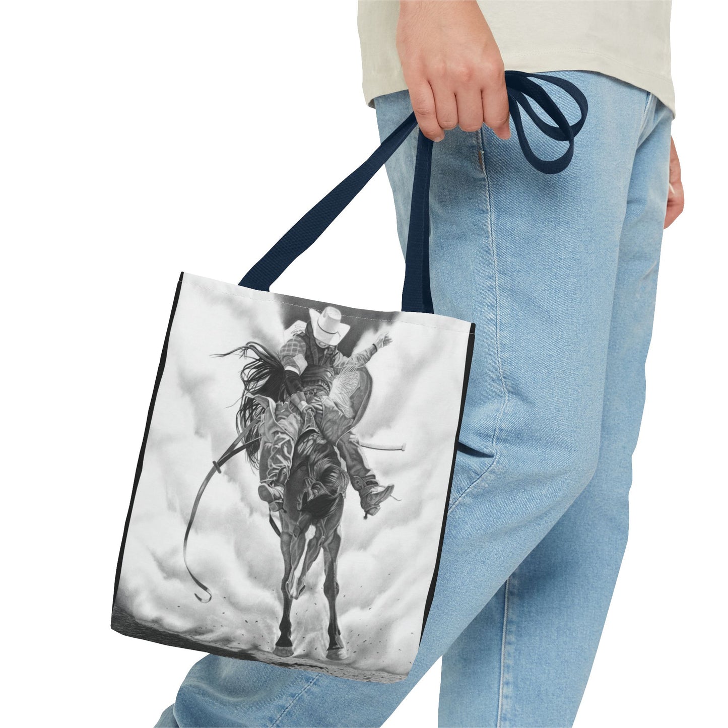 "Storm a Brewing"  Tote Bag, Western Style Shopping Tote, Equestrian Gift, Farmhouse Decor, Horse Lover Accessory