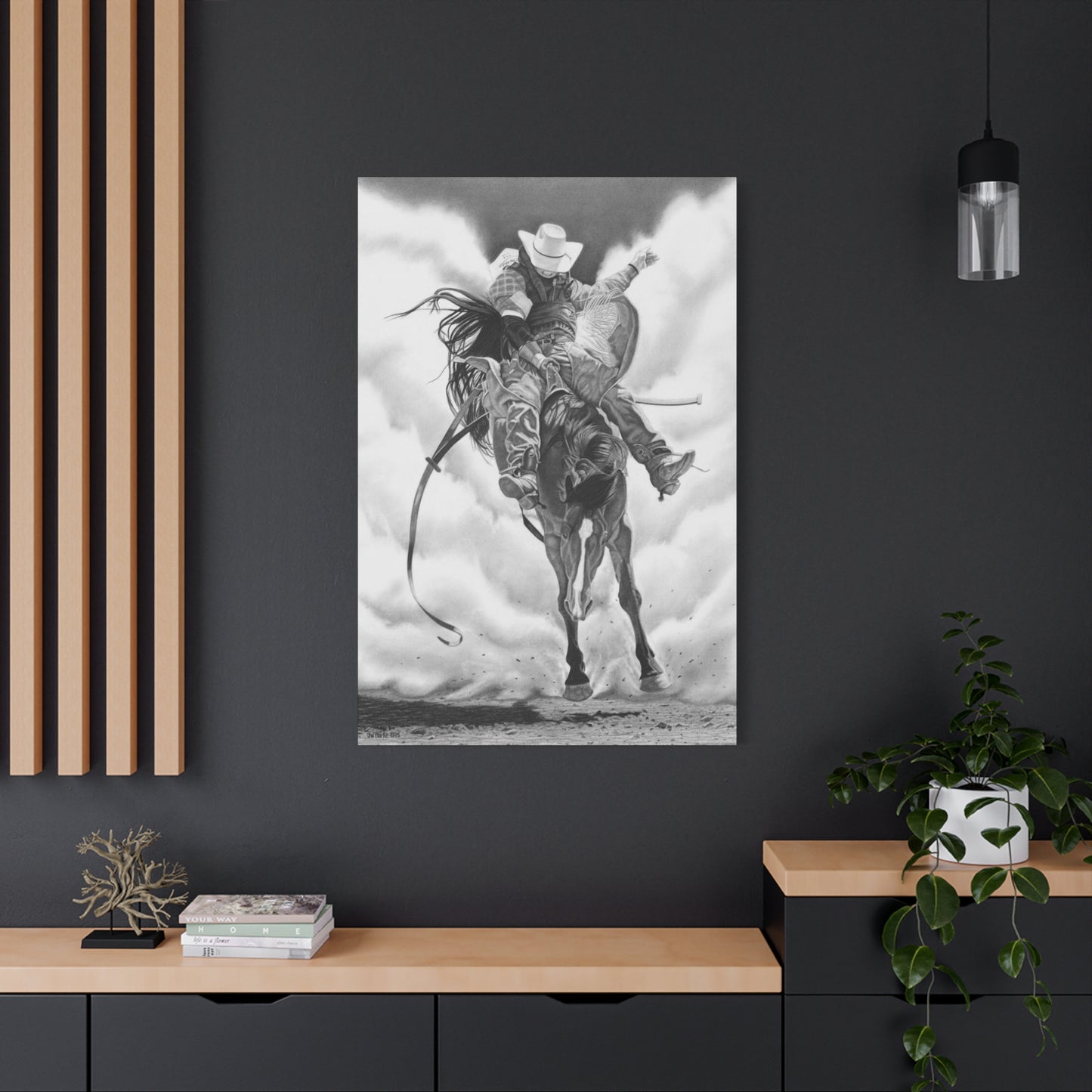 Art on canvas, western style, farmhouse