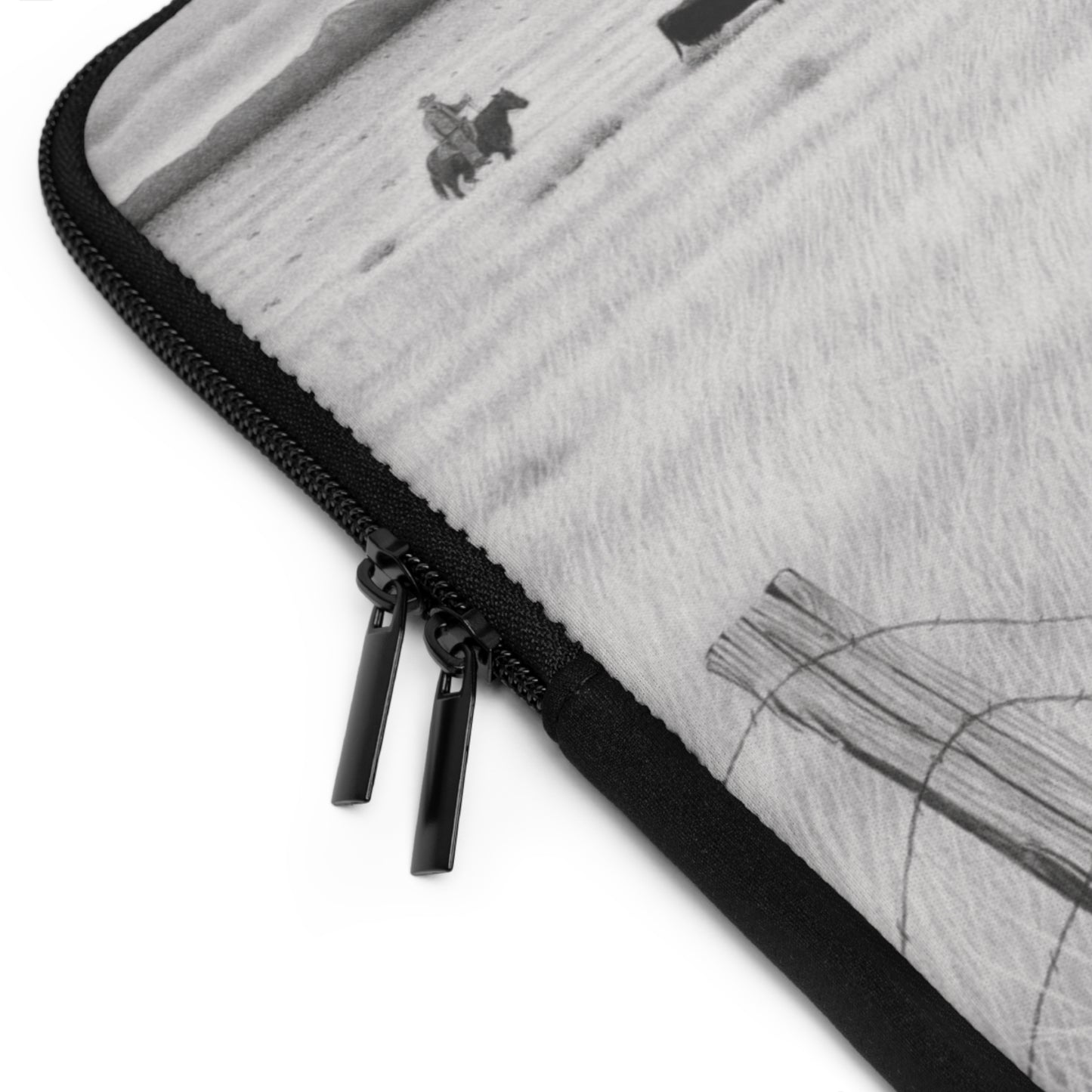 "The Passing Storm" Rustic Cowboy Laptop Sleeve, Western Cowpoke Case, Unique Gift for Ranch Lovers, Rodeo Accessories, Durable Tech Cover
