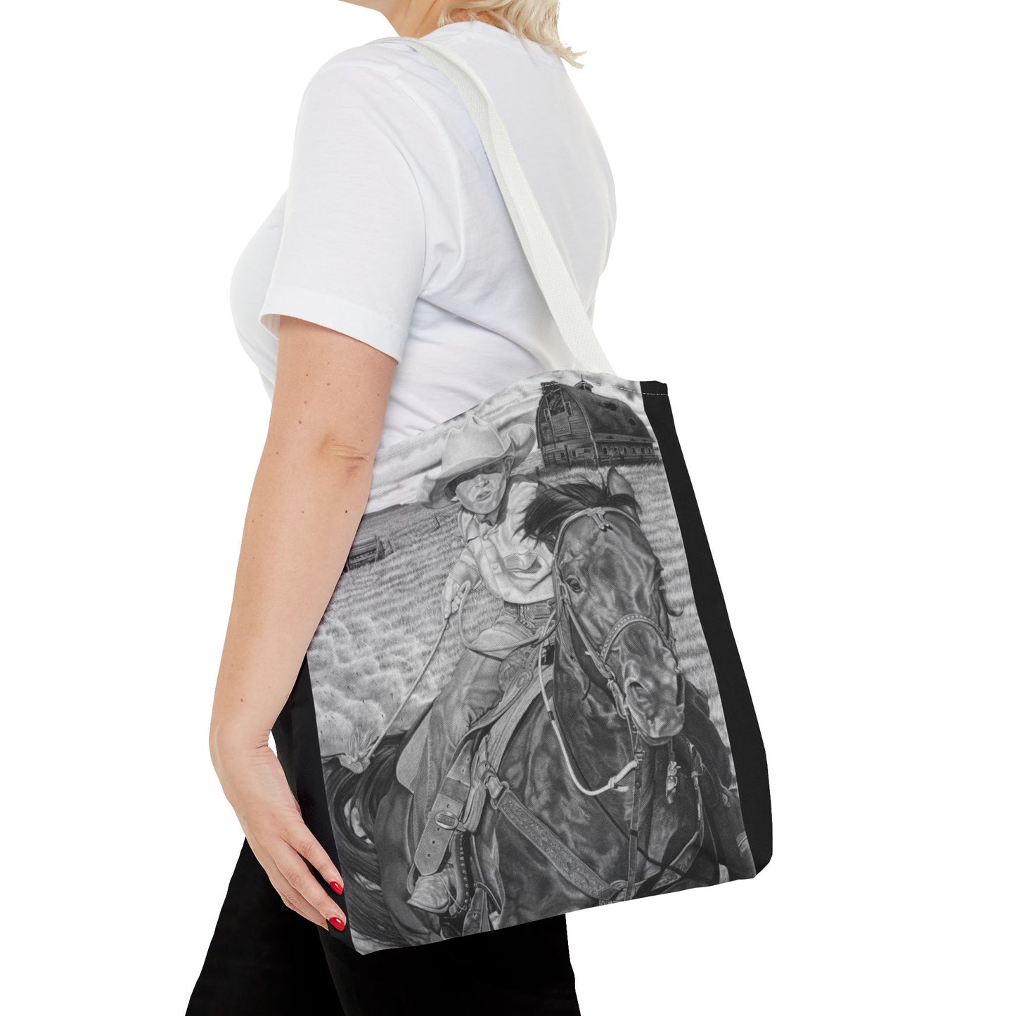 Tote Bag, Western Style Shopping Tote, Equestrian Gift, Farmhouse Decor, Horse Lover Accessory