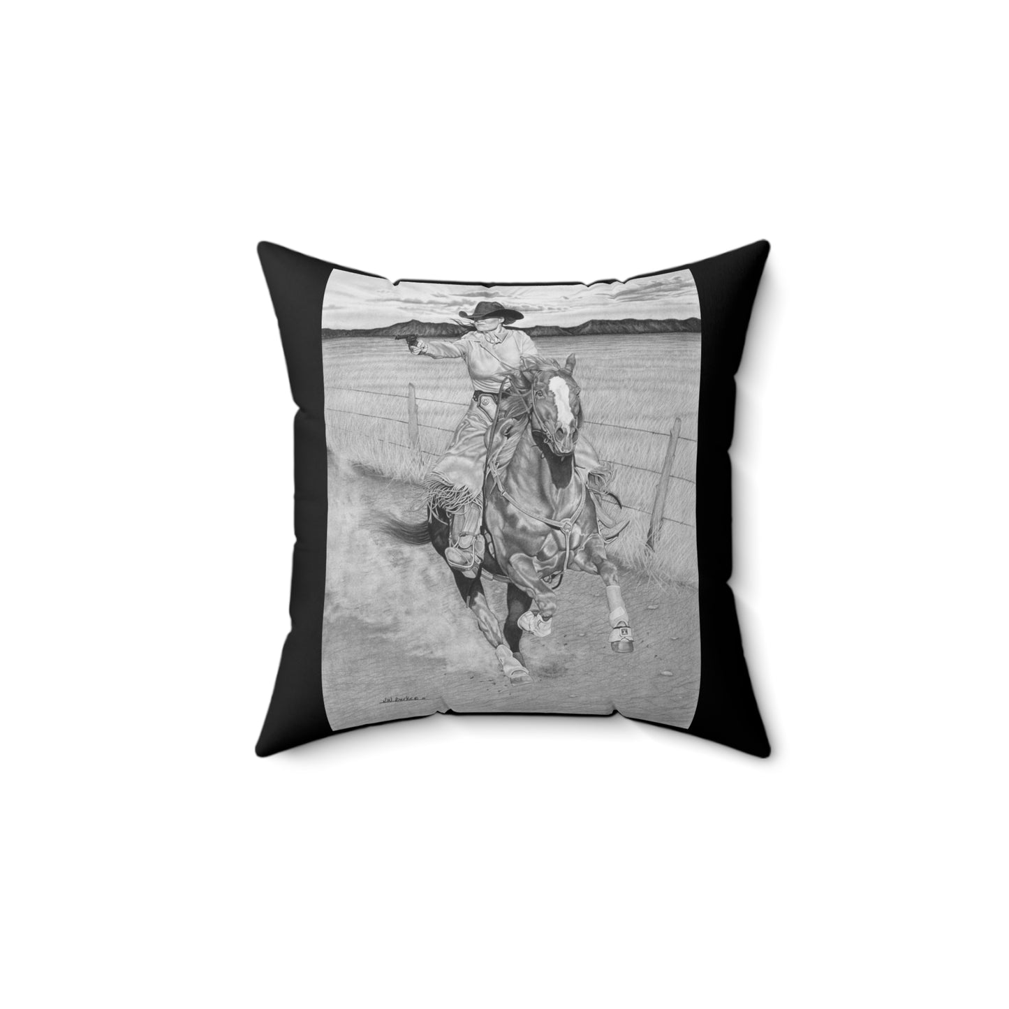 Decor Pillow, Western Home Accent, Farmhouse Throw Pillow, Gift for Horse Lovers, Country Style Cushion