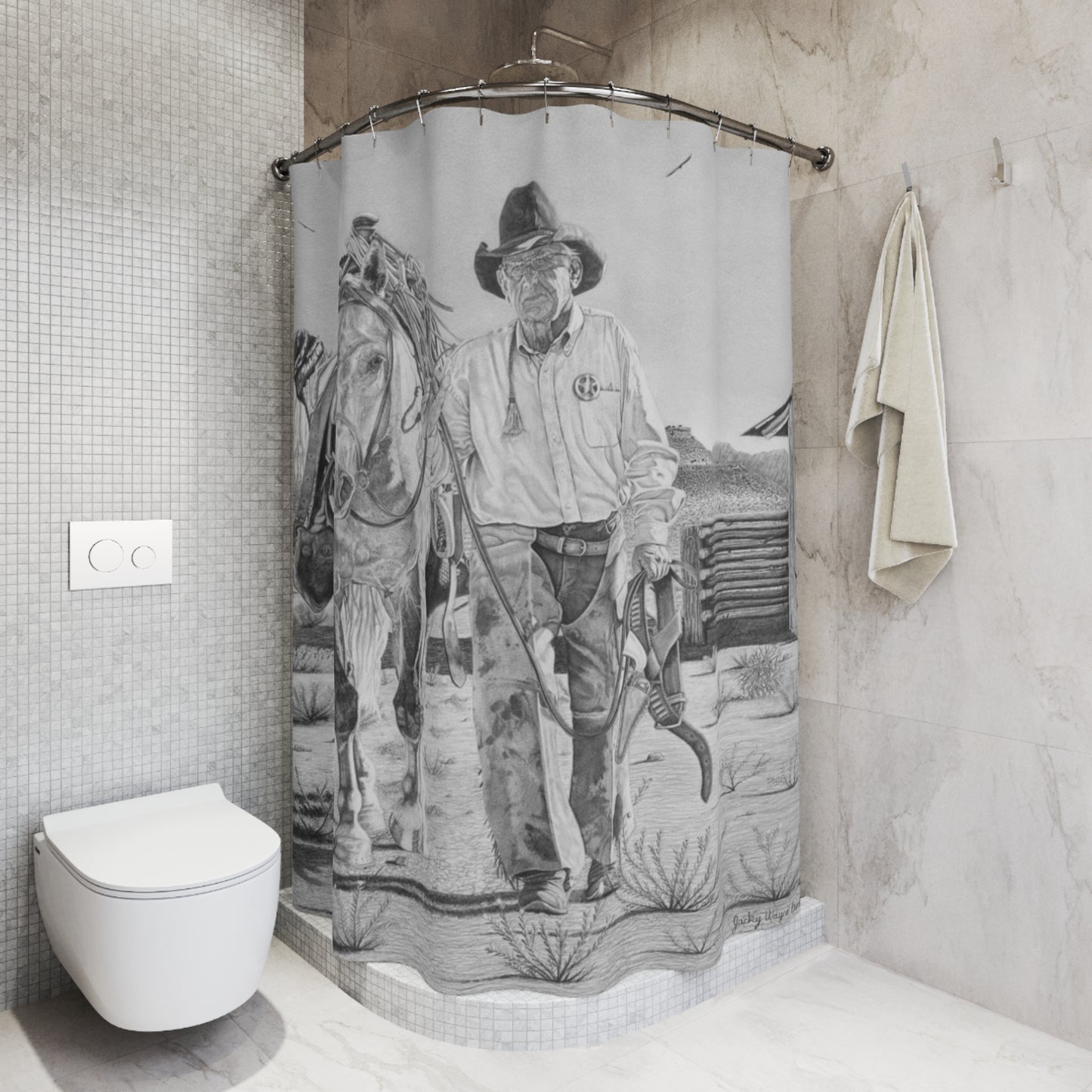 Shower Curtain, western style, farmhouse Bathroom Decor