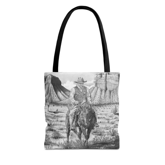 "On the Outlaw Trail "Tote Bag, Western Style Shopping Tote, Equestrian Gift, Farmhouse Decor, Horse Lover Accessory