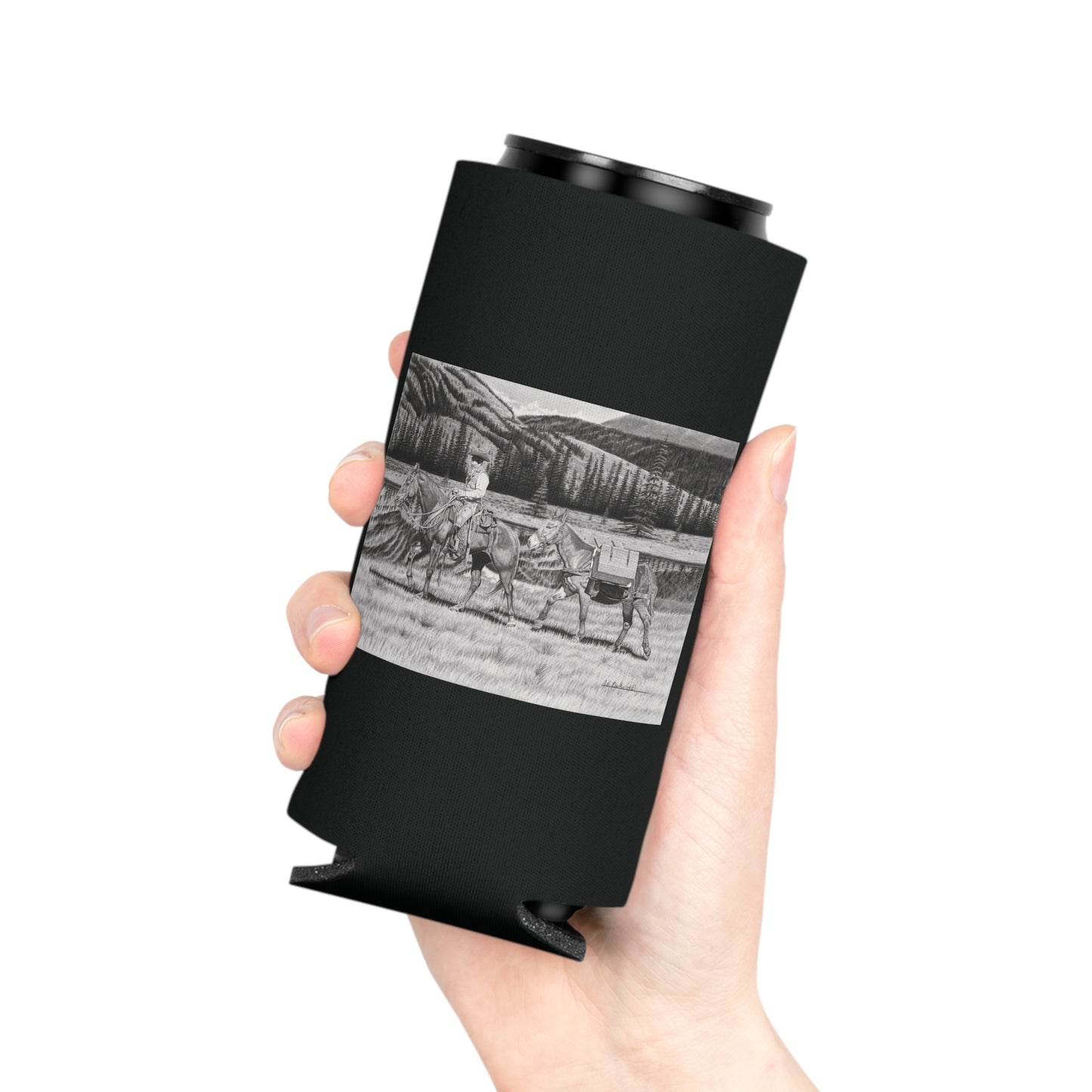 Can Cooler, Western Beverage Sleeve, Outdoor Party Gear, Country-Themed Drink Holder, Ideal for BBQs & Tailgates