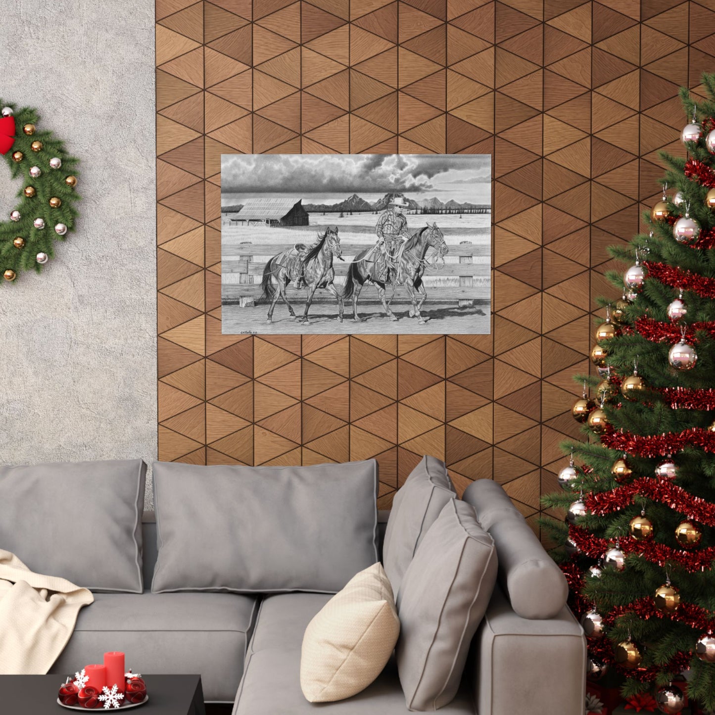 Art Print | Western Decor | Framed Wall Art, Matte Horizontal Posters, Country Home, Gift for Horse Lovers