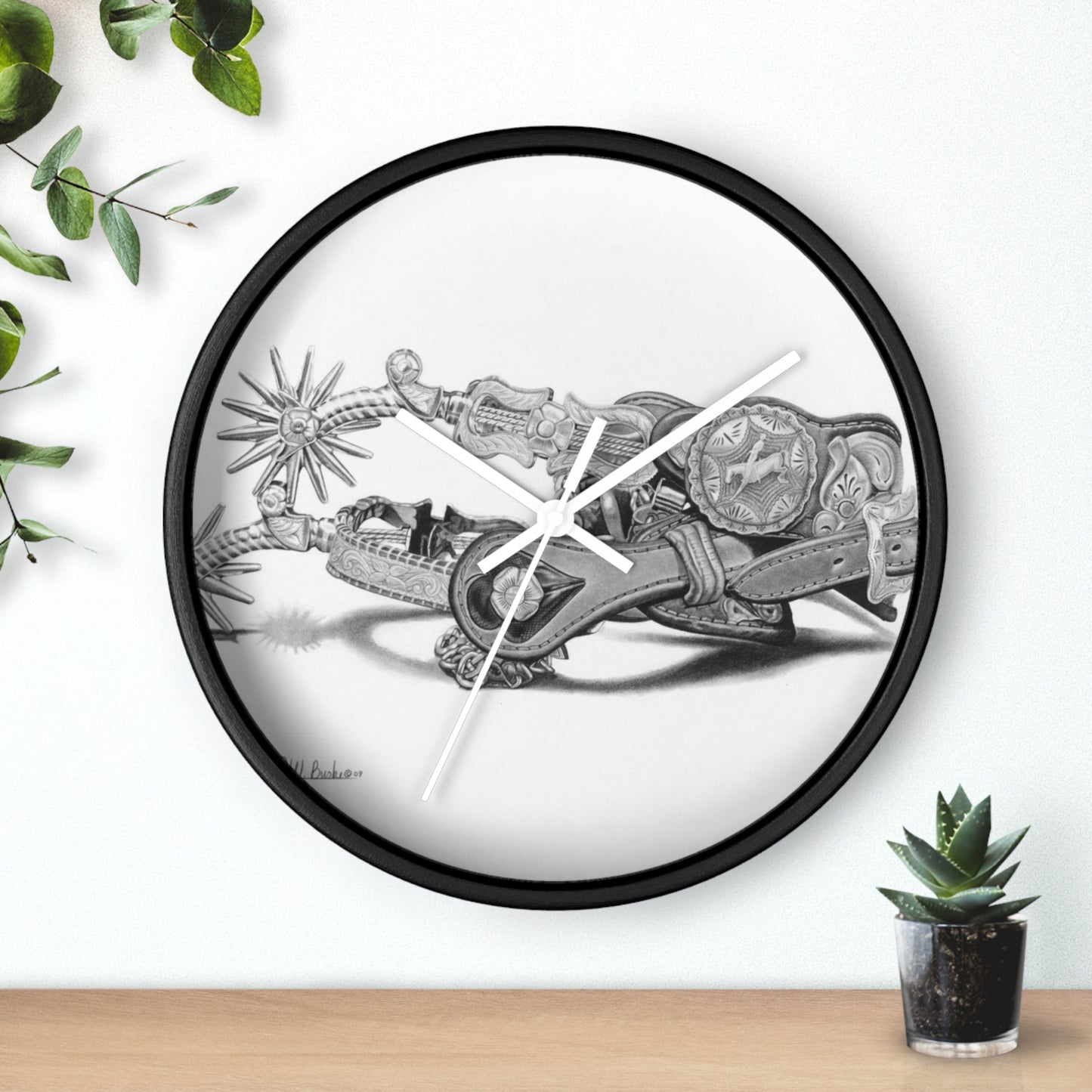 Wall Clock, Vintage Farmhouse Decor, Western Theme Timepiece, Country Home Accent, Horse Lover Gift, Unique Wall Art