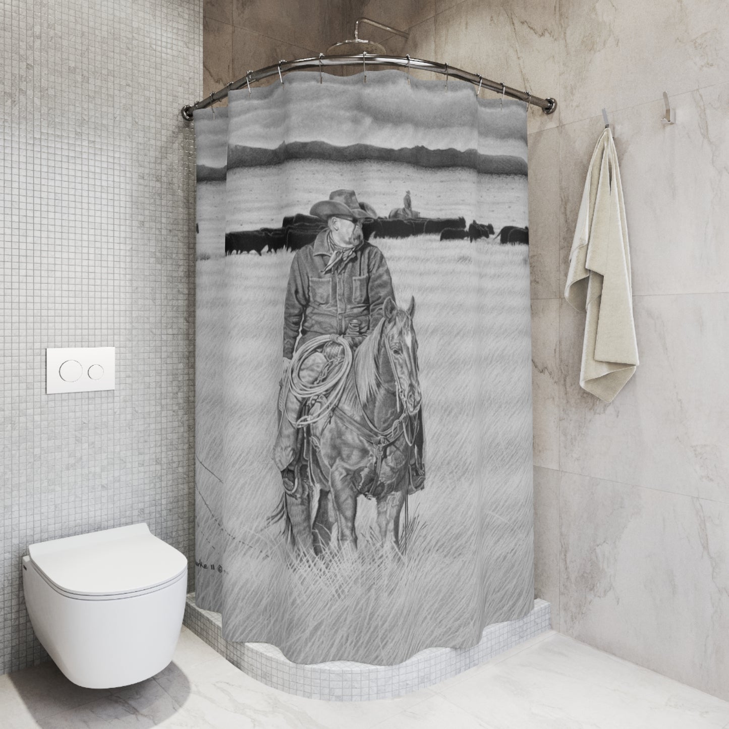 Shower Curtain Native American, farmhouse Bathroom Decor