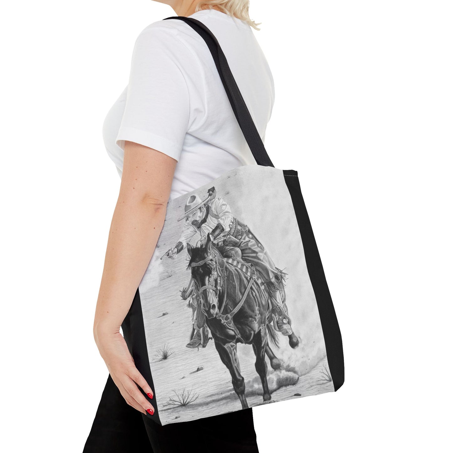"Wild Bill Rides Again " Tote Bag, Western Style Shopping Tote, Equestrian Gift, Farmhouse Decor, Horse Lover Accessory