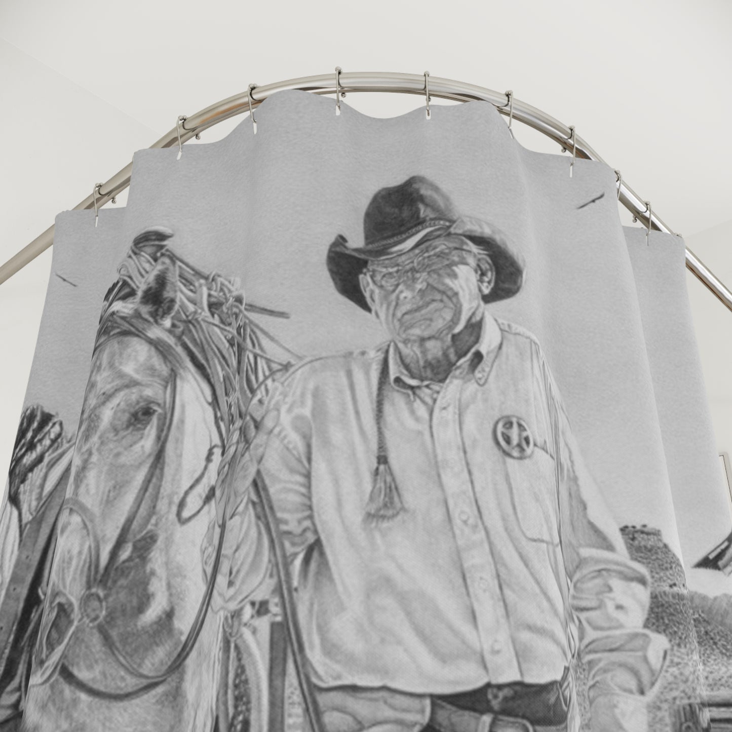Shower Curtain, western style, farmhouse Bathroom Decor