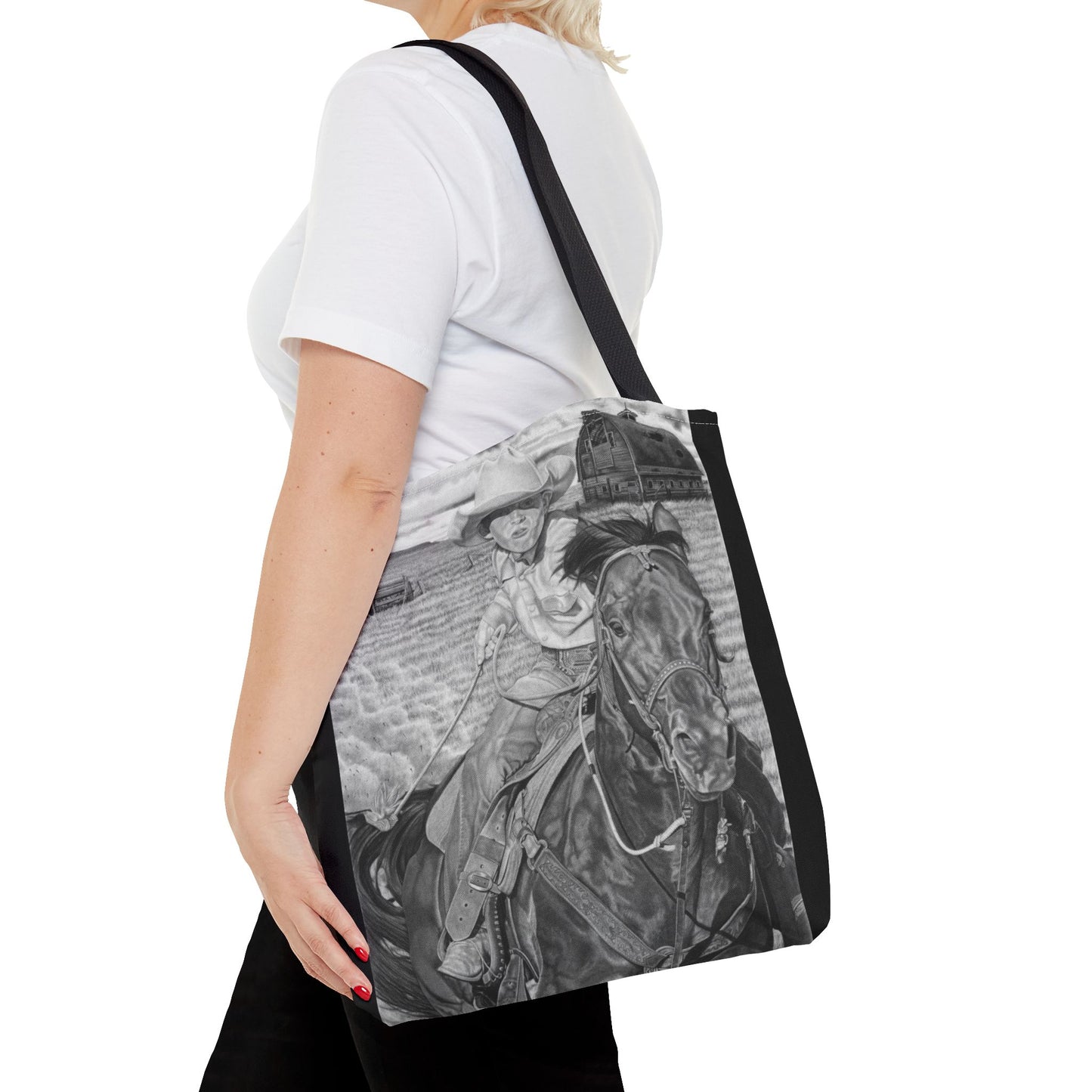 Tote Bag, Western Style Shopping Tote, Equestrian Gift, Farmhouse Decor, Horse Lover Accessory