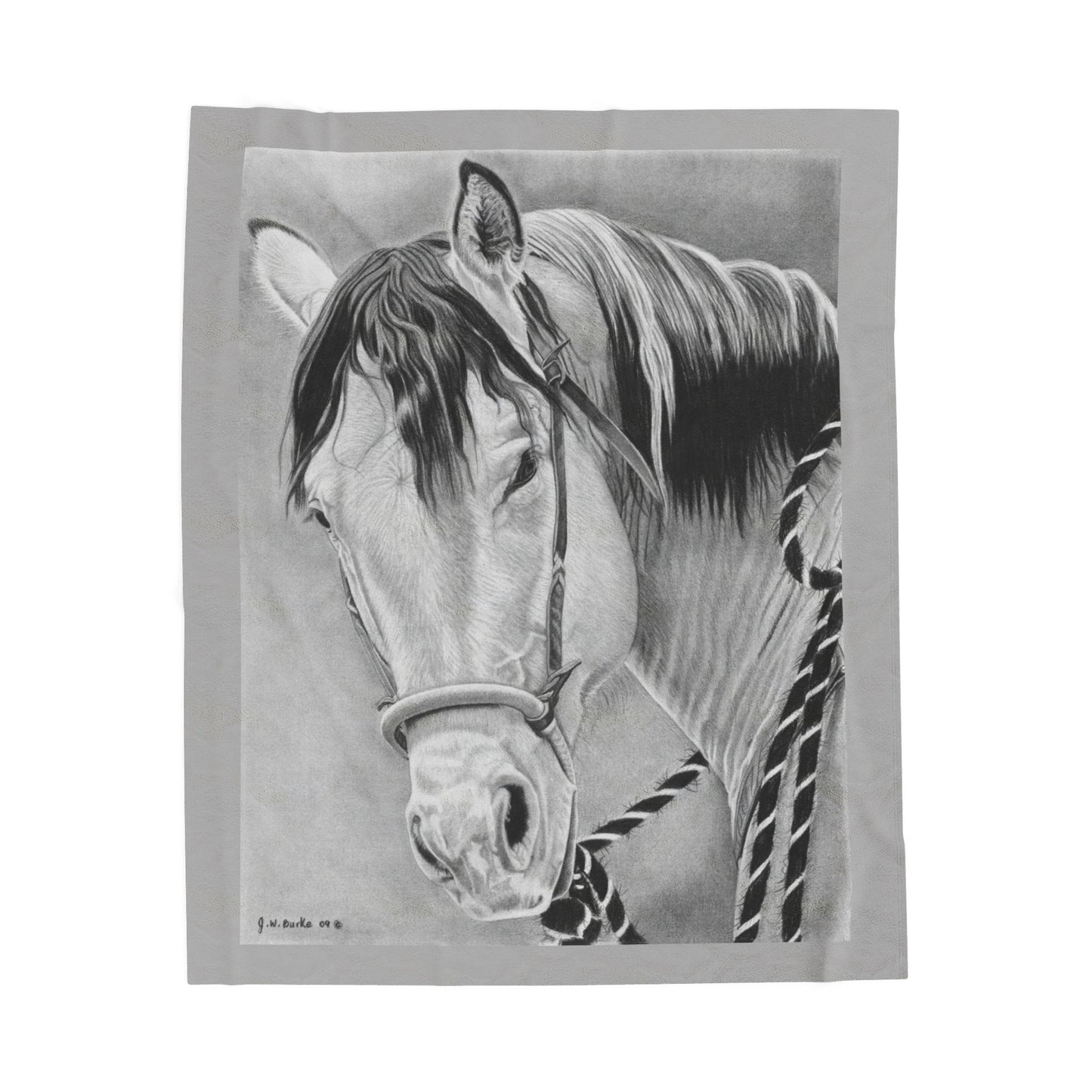 Velveteen Plush Blanket | Western Decor, Gift for Horse Lovers, Camping Blanket, Soft Throw, Farmhouse Style